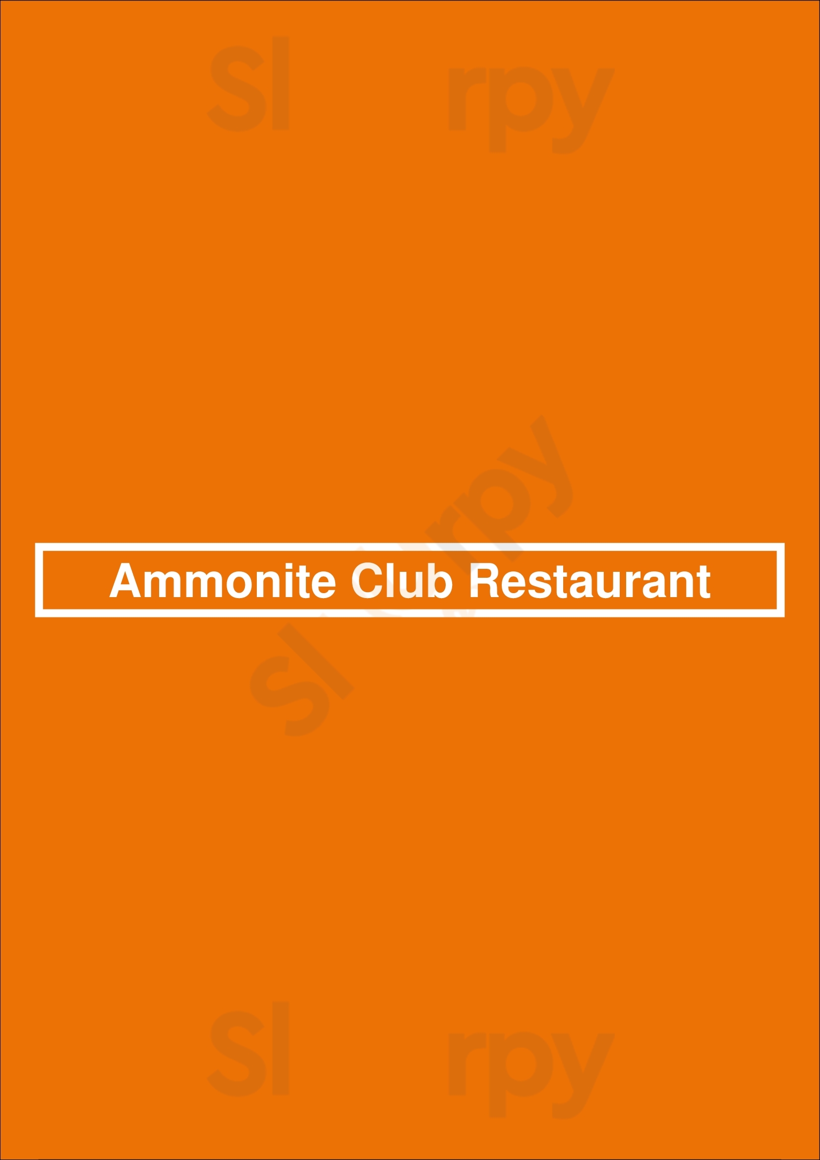 Ammonite Club Restaurant Amstelveen Menu - 1