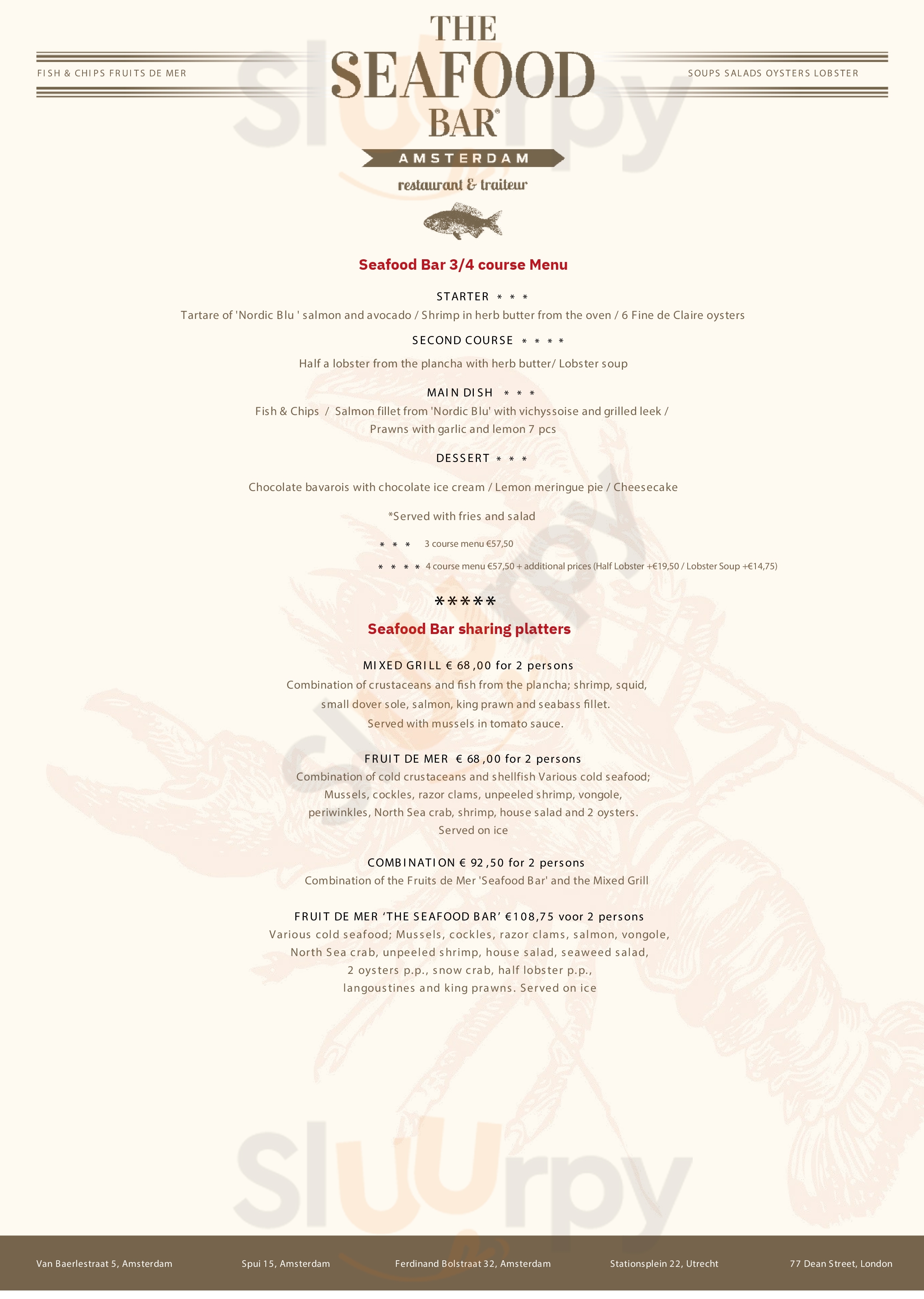 The Seafood Shop Amsterdam Menu - 1