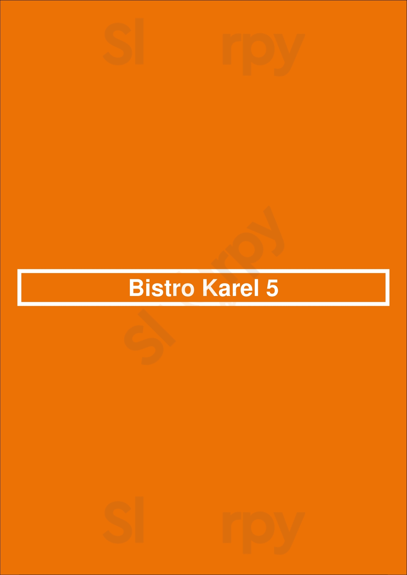 Bistro Karel 5 Utrecht Menu - 1