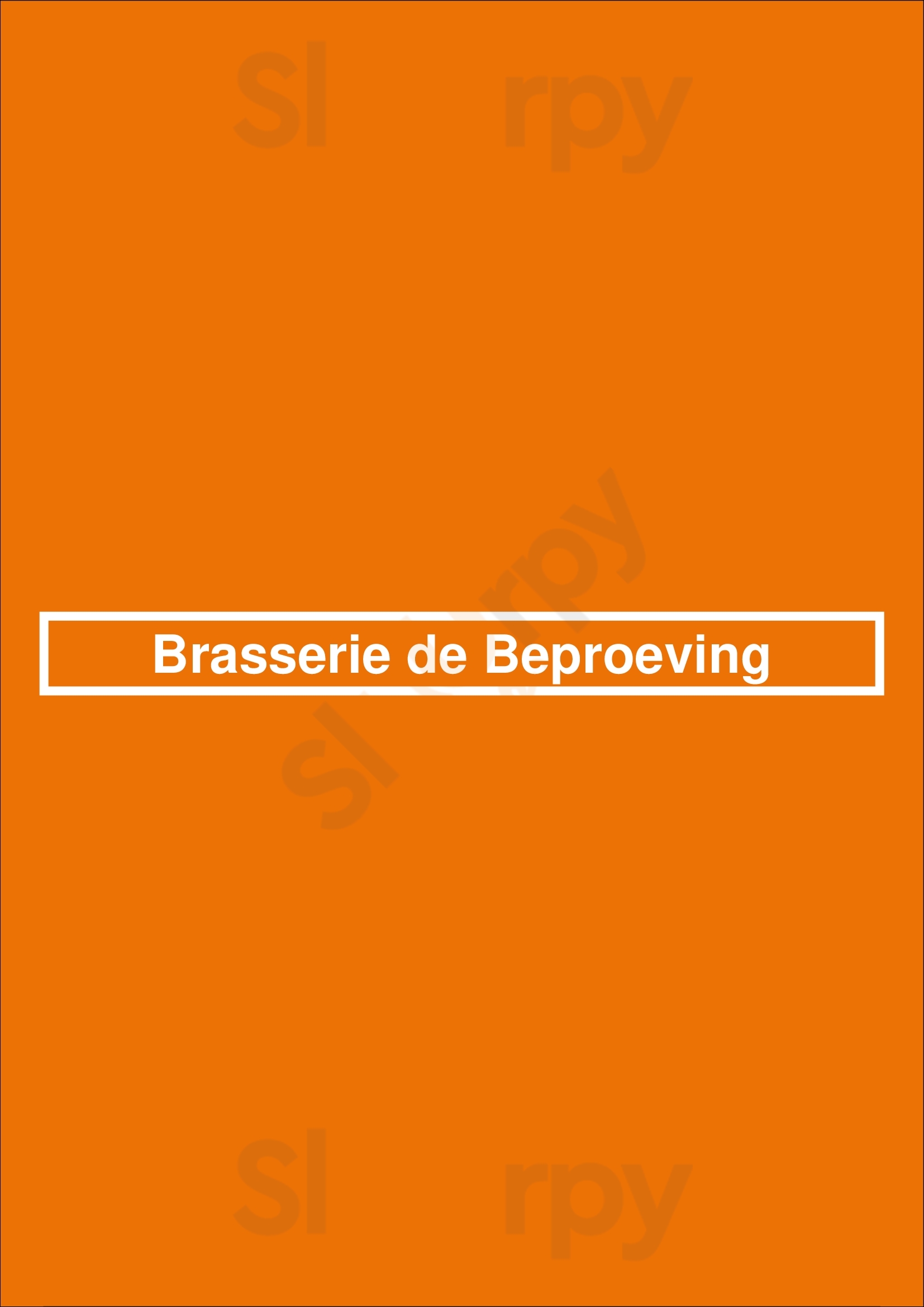 Brasserie De Beproeving Leiden Menu - 1