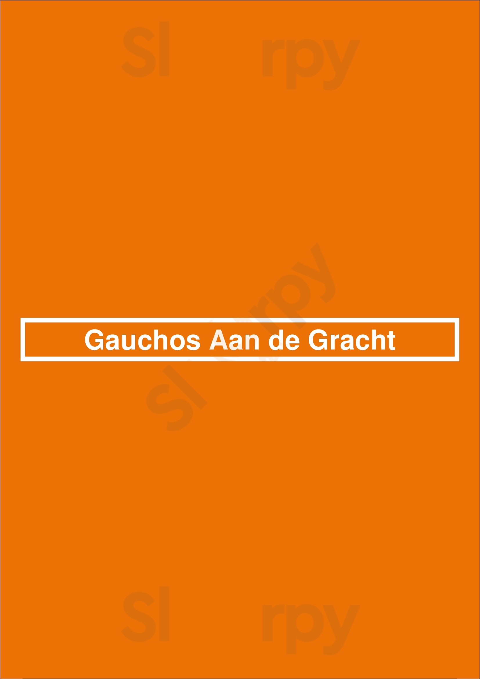 Gauchos Aan De Gracht Utrecht Menu - 1