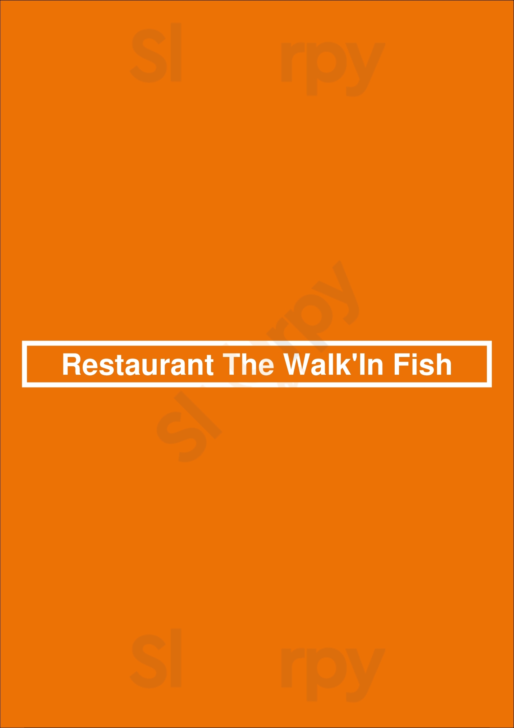 Restaurant The Walk'in Fish Rotterdam Menu - 1