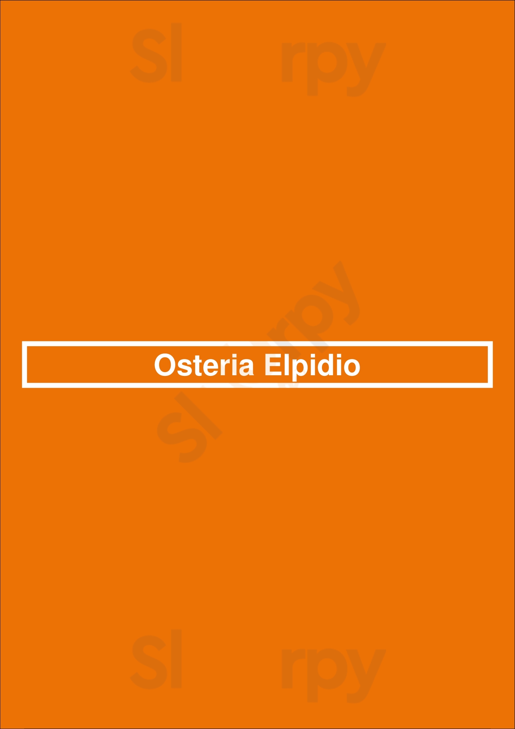 Osteria Elpidio Voorburg Menu - 1