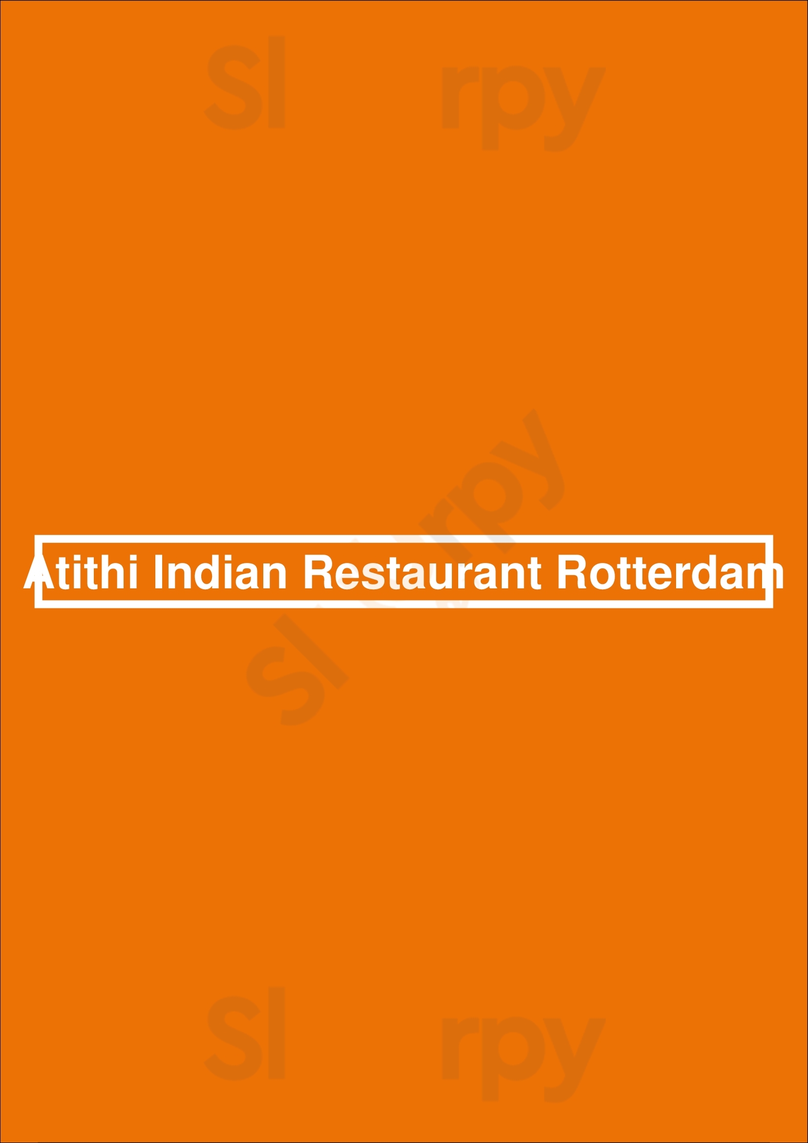 Atithi Indian Restaurant Rotterdam Rotterdam Menu - 1