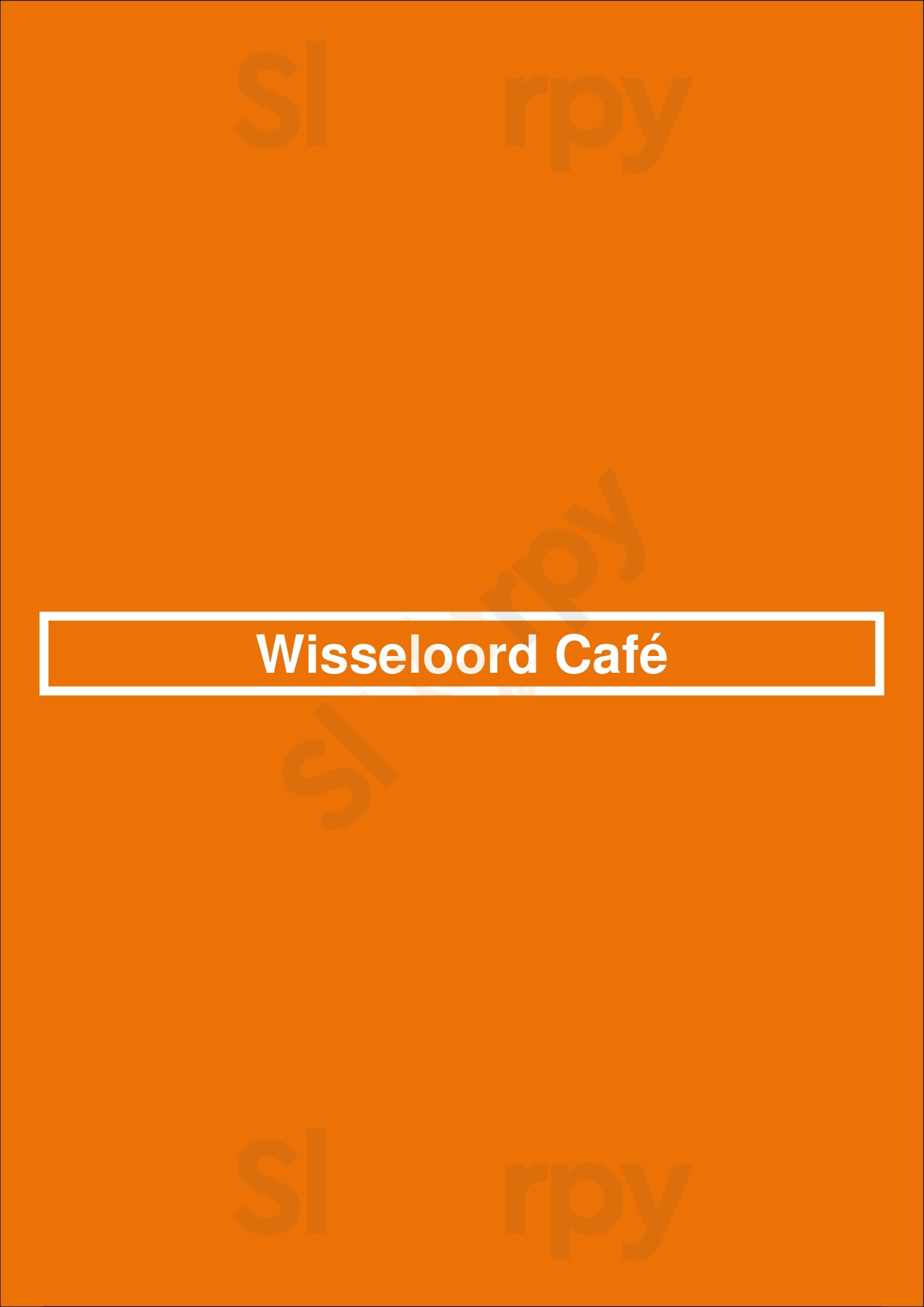 Wisseloord Café Hilversum Menu - 1