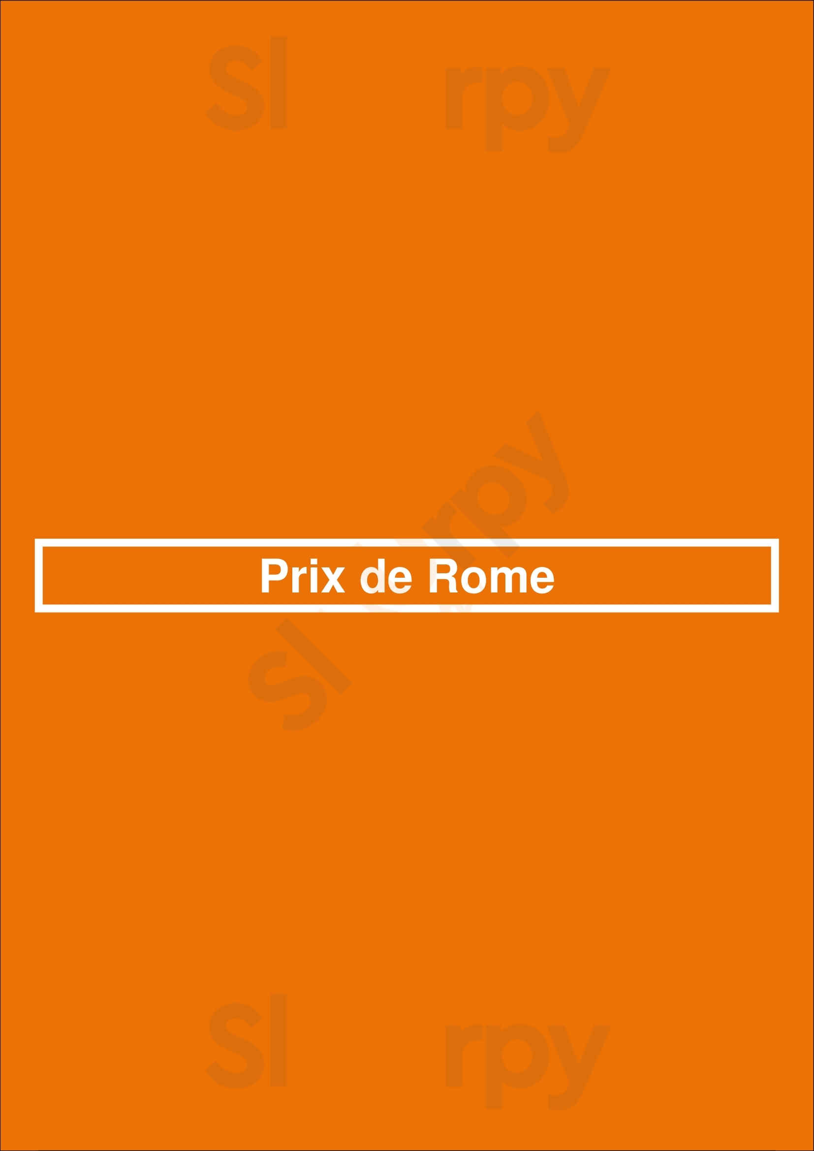 Prix De Rome Maastricht Menu - 1