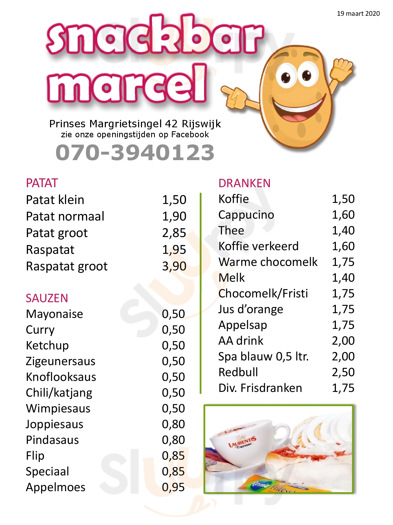 Snelbuffet Marcel Rijswijk Menu - 1
