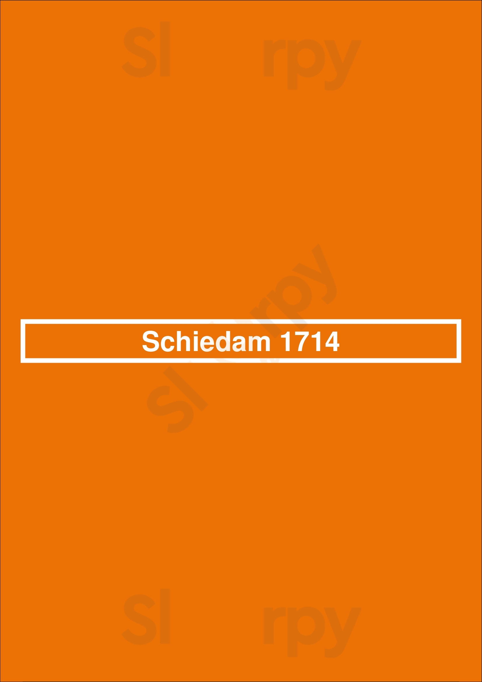 Schiedam 1714 Schiedam Menu - 1