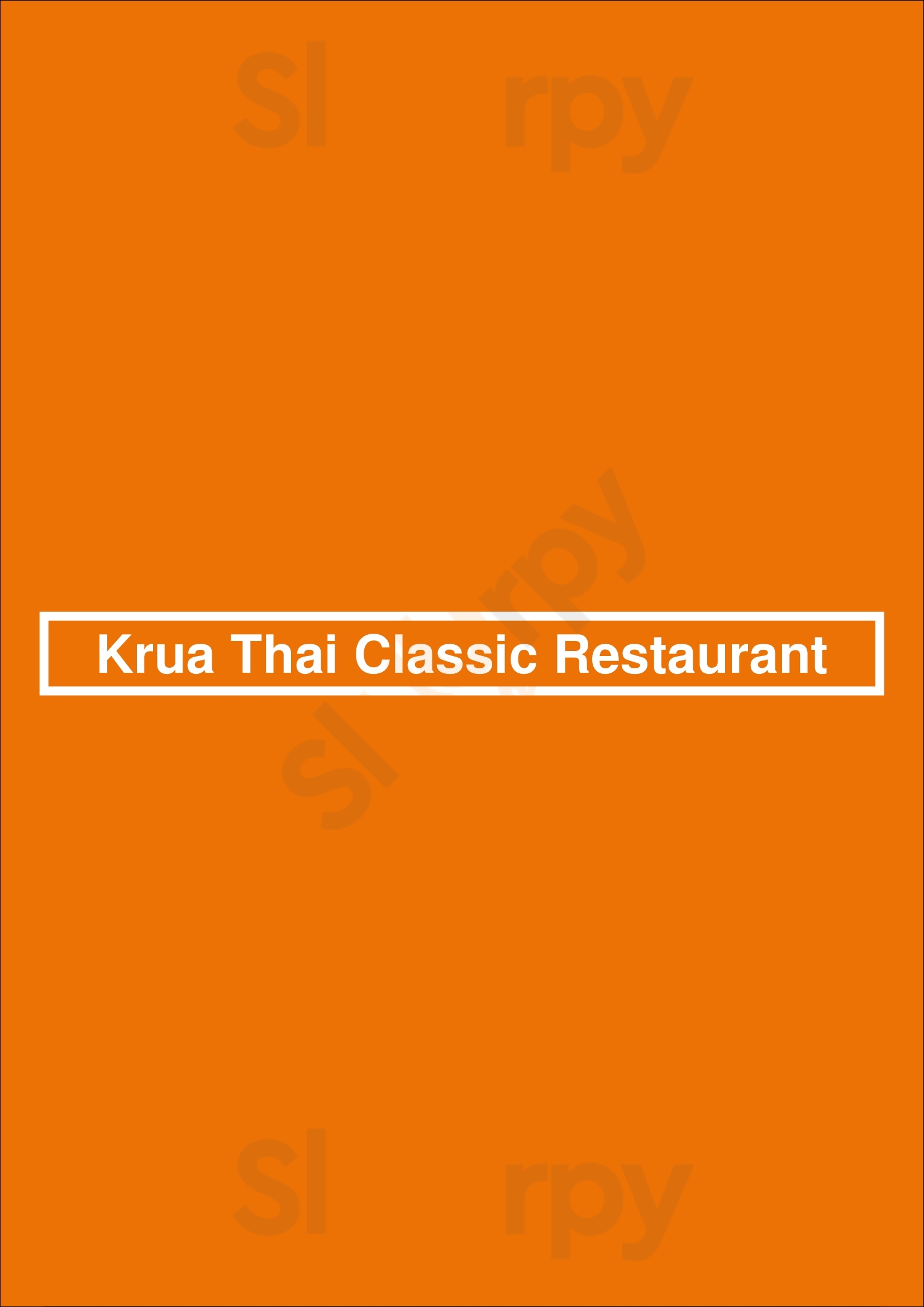 Krua Thai Classic Restaurant Amsterdam Menu - 1