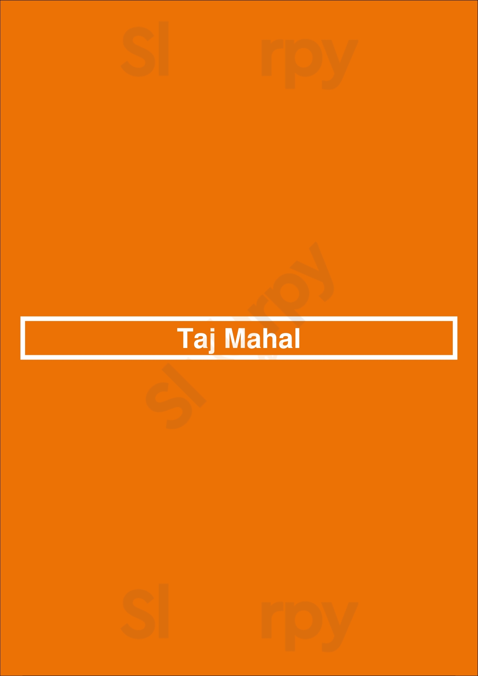 Taj Mahal Breda Menu - 1
