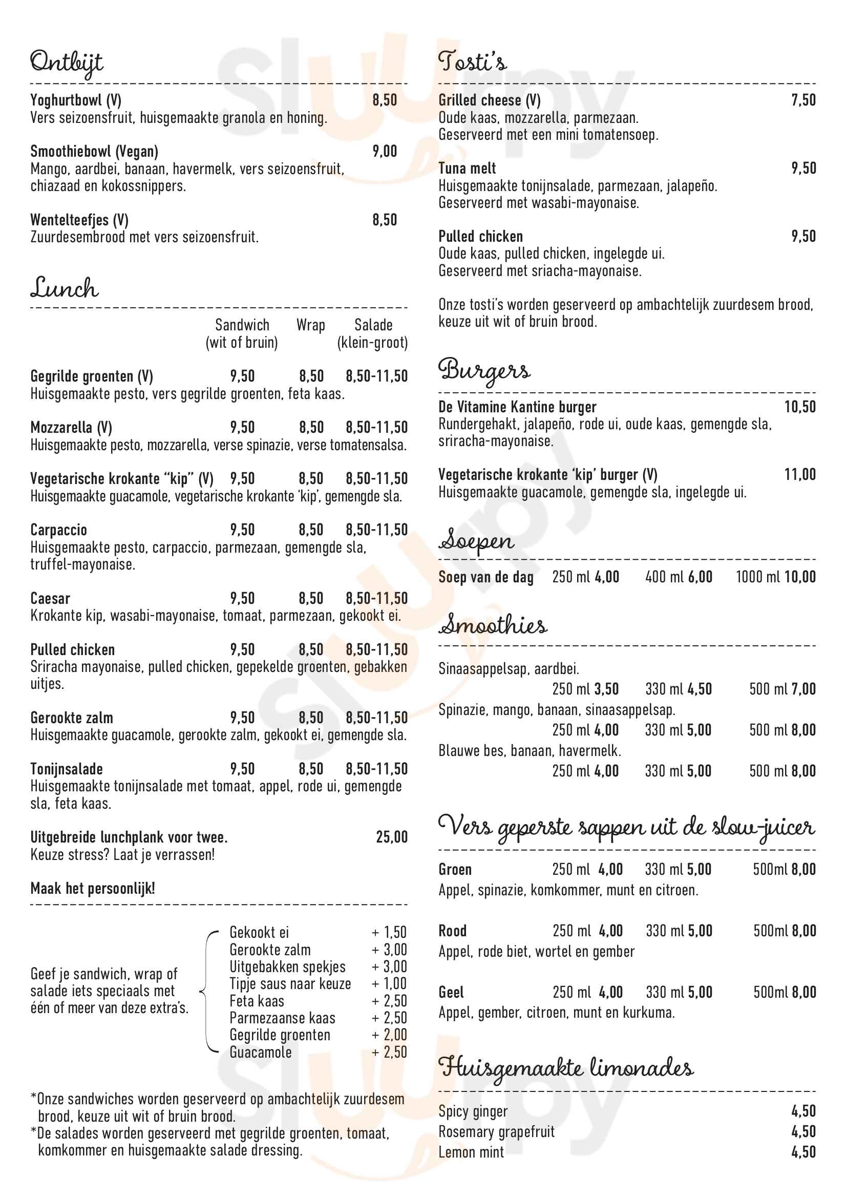 Vitamine Kantine Gorinchem Menu - 1