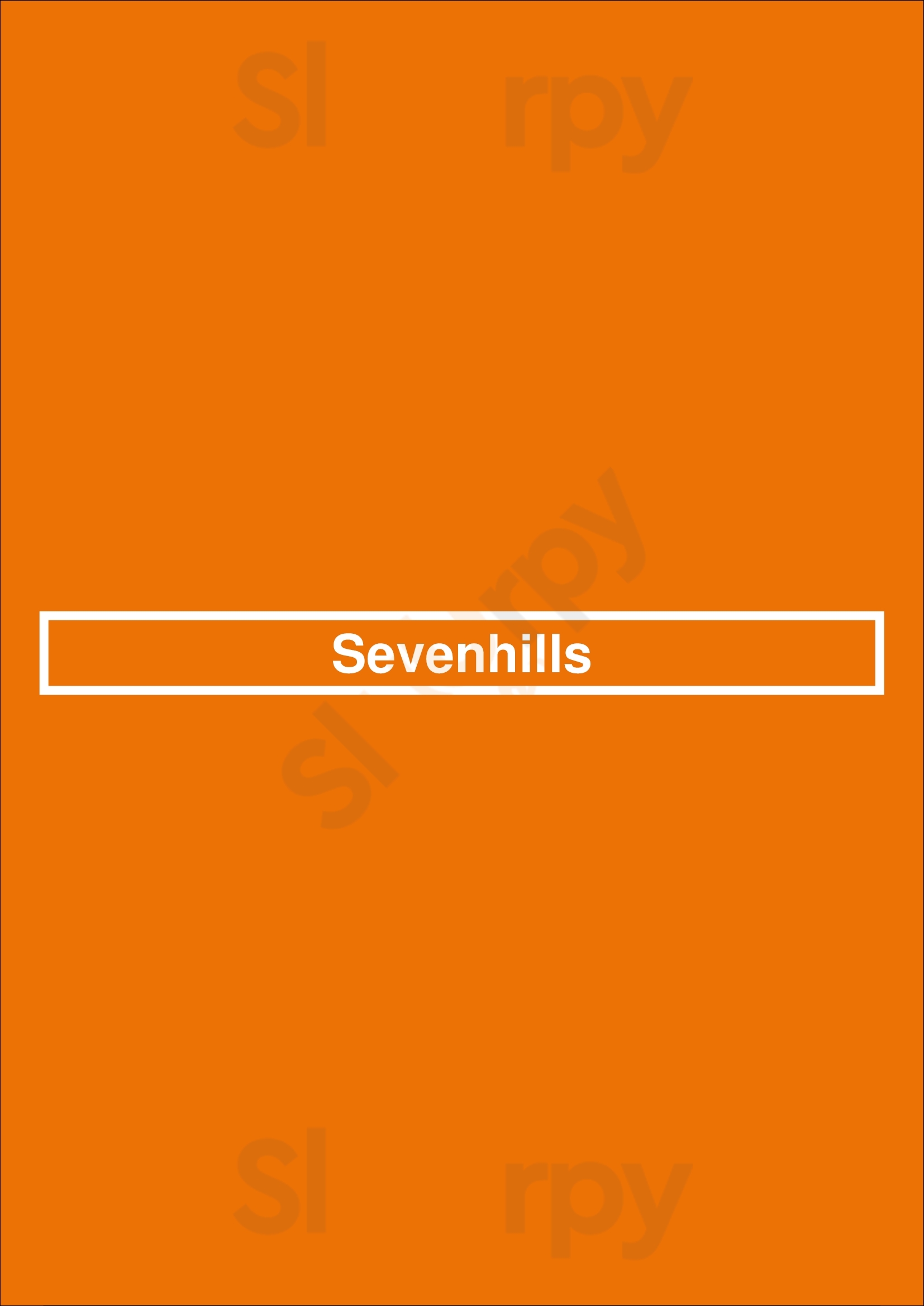 Sevenhills Delft Menu - 1