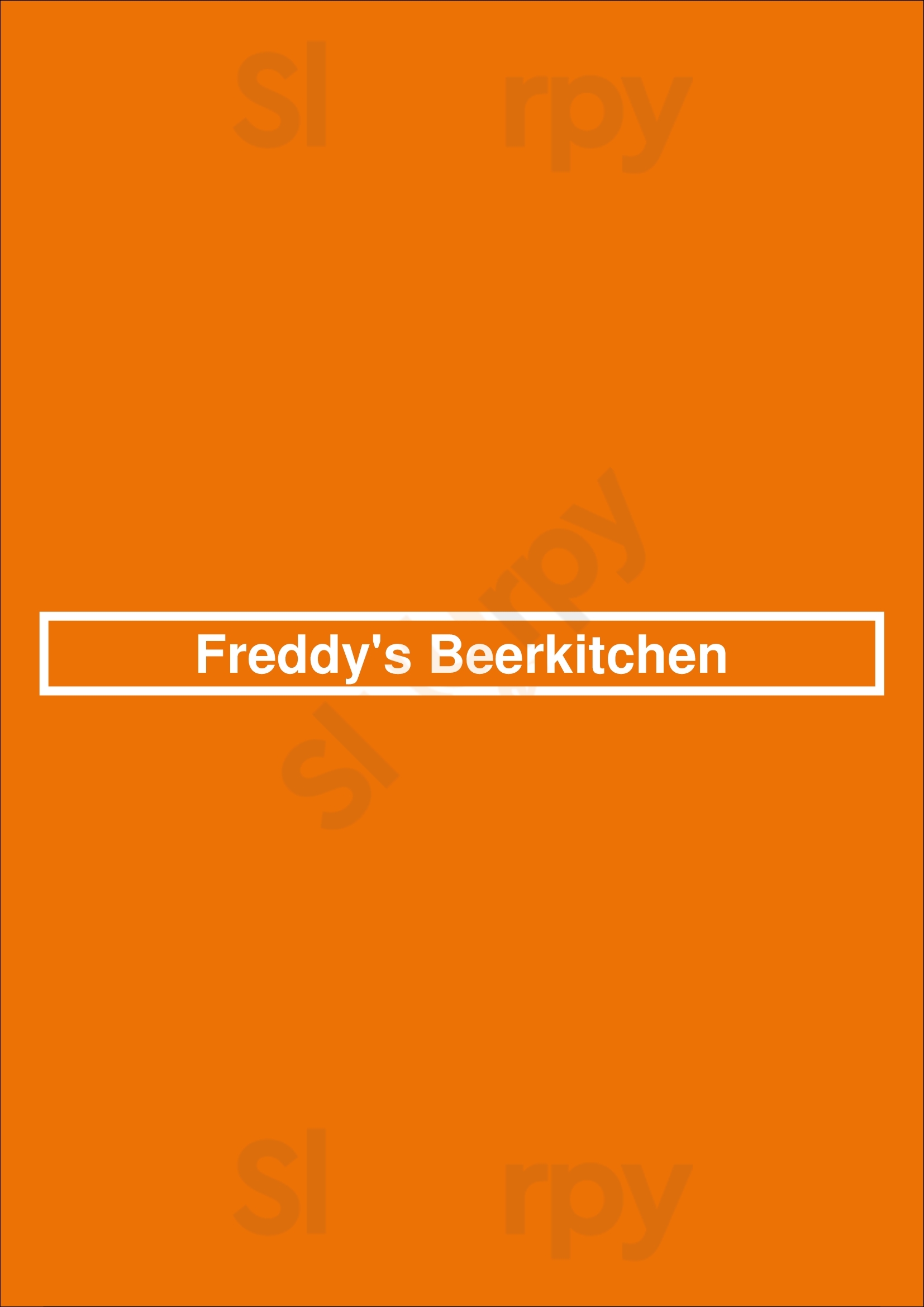 Freddy's Beerkitchen Nijmegen Menu - 1