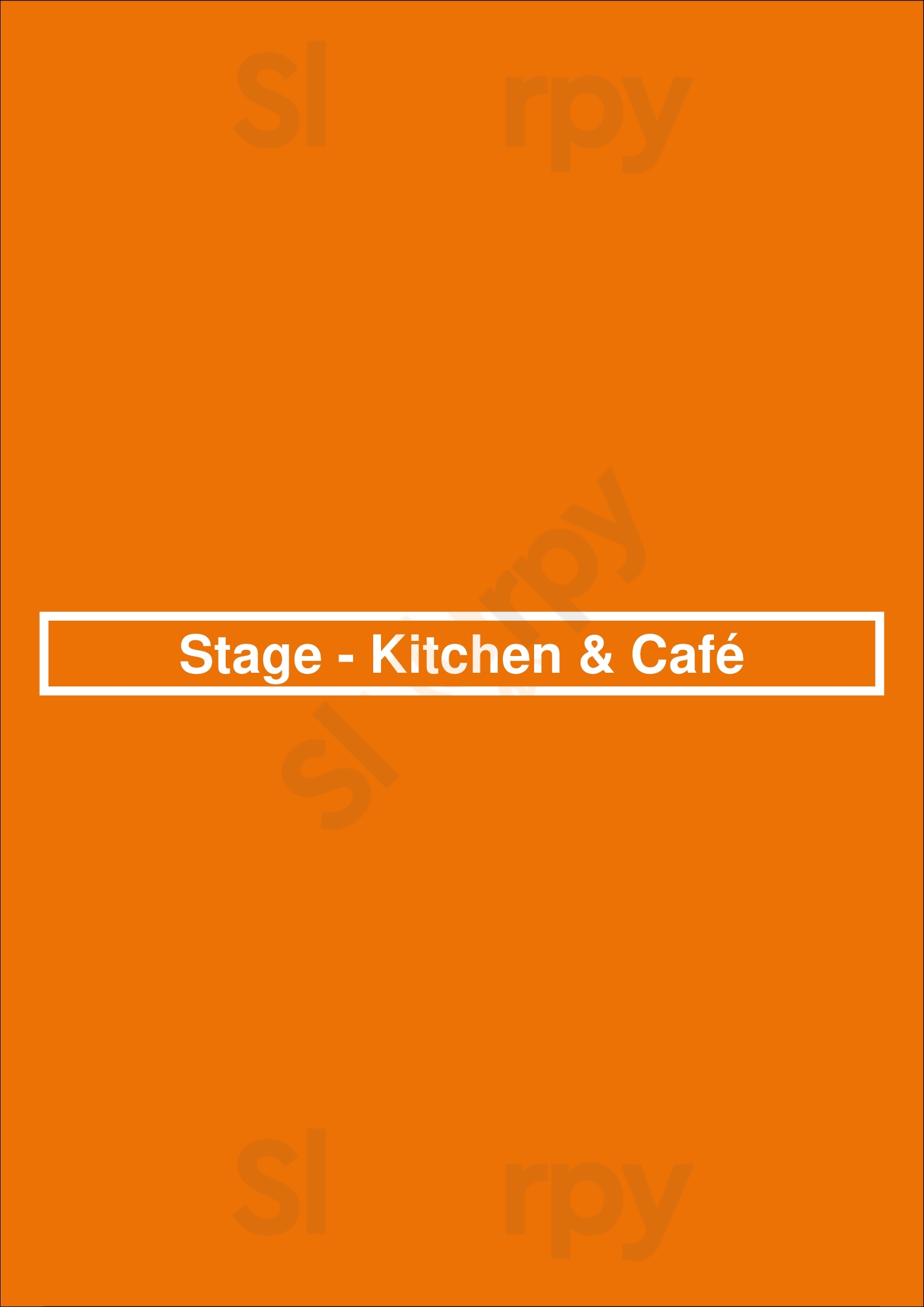 Stage - Kitchen & Café Zoetermeer Menu - 1