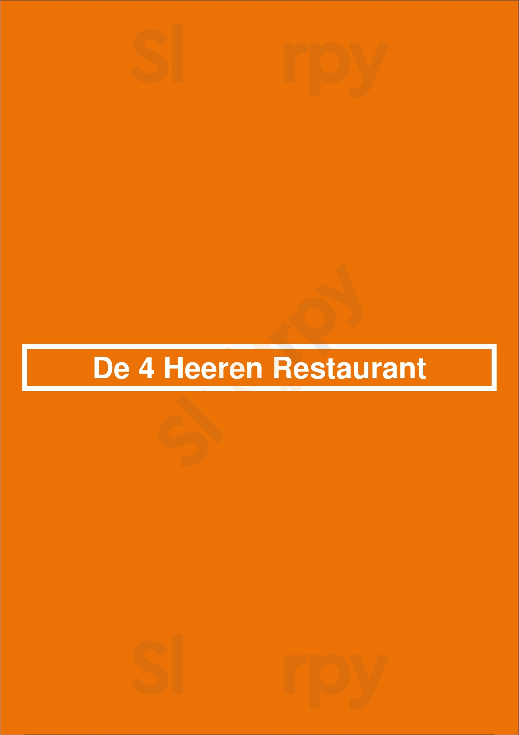 De 4 Heeren Restaurant Nijmegen Menu - 1