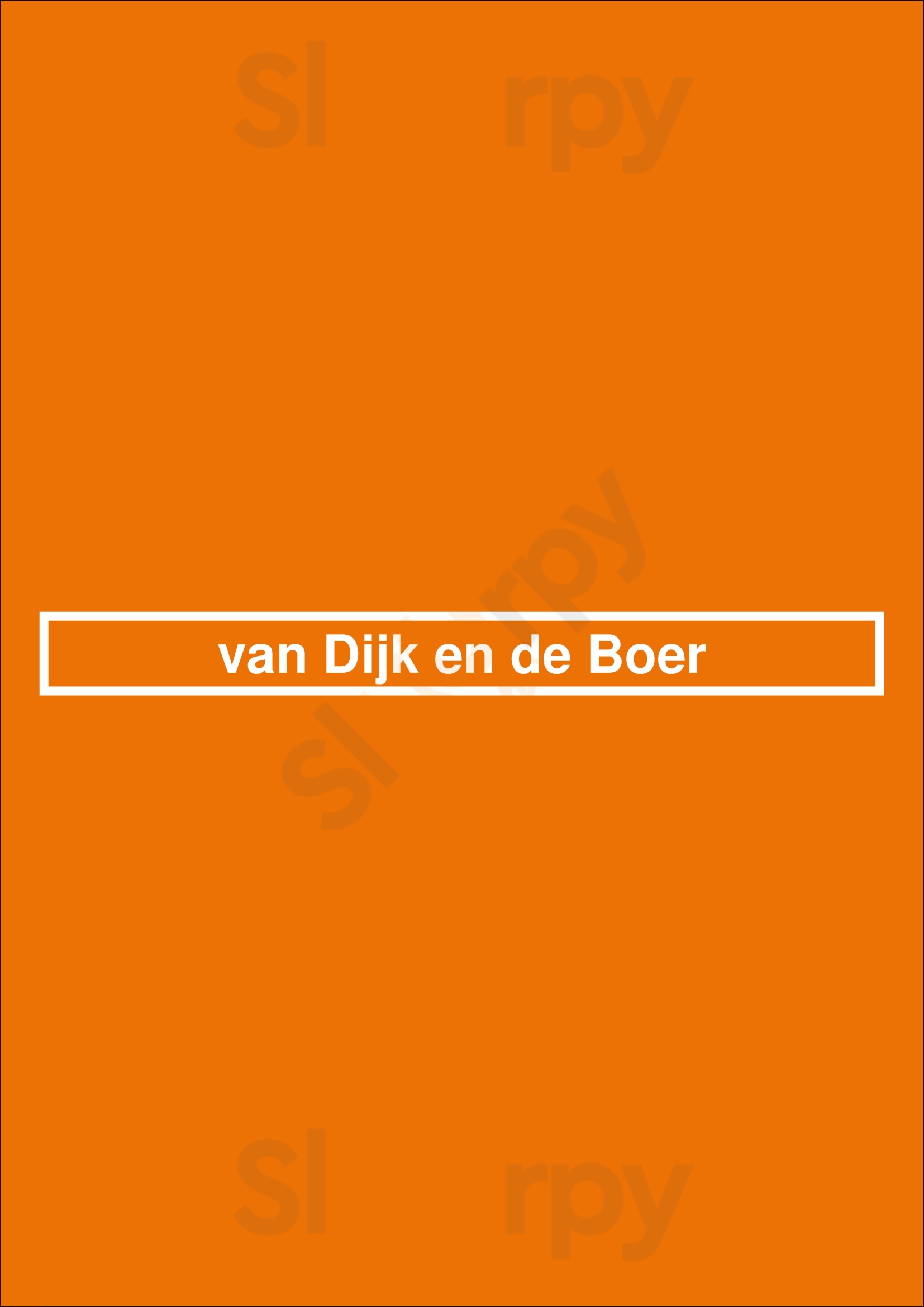 Van Dijk En De Boer Nijmegen Menu - 1
