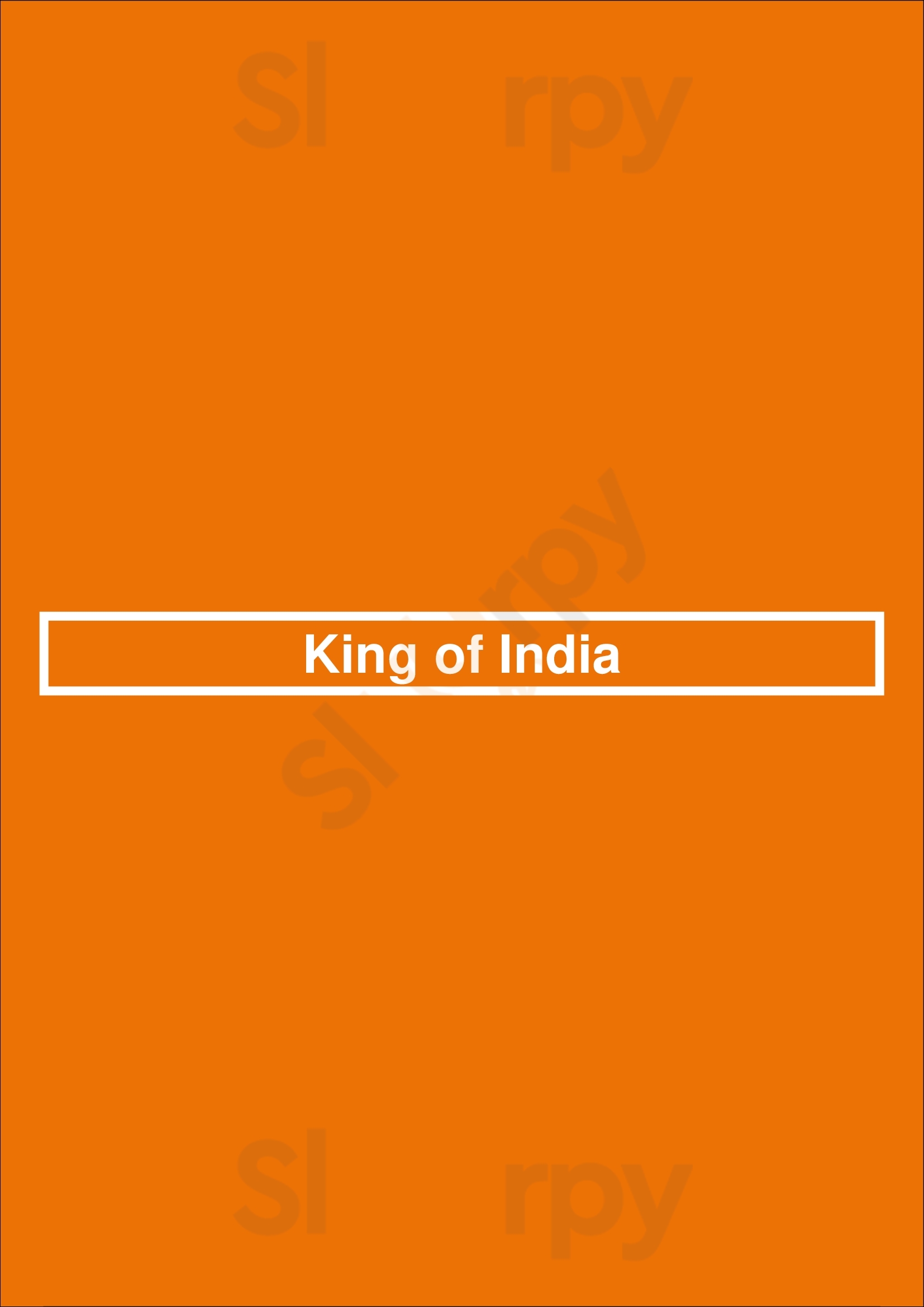 King Of India Arnhem Menu - 1