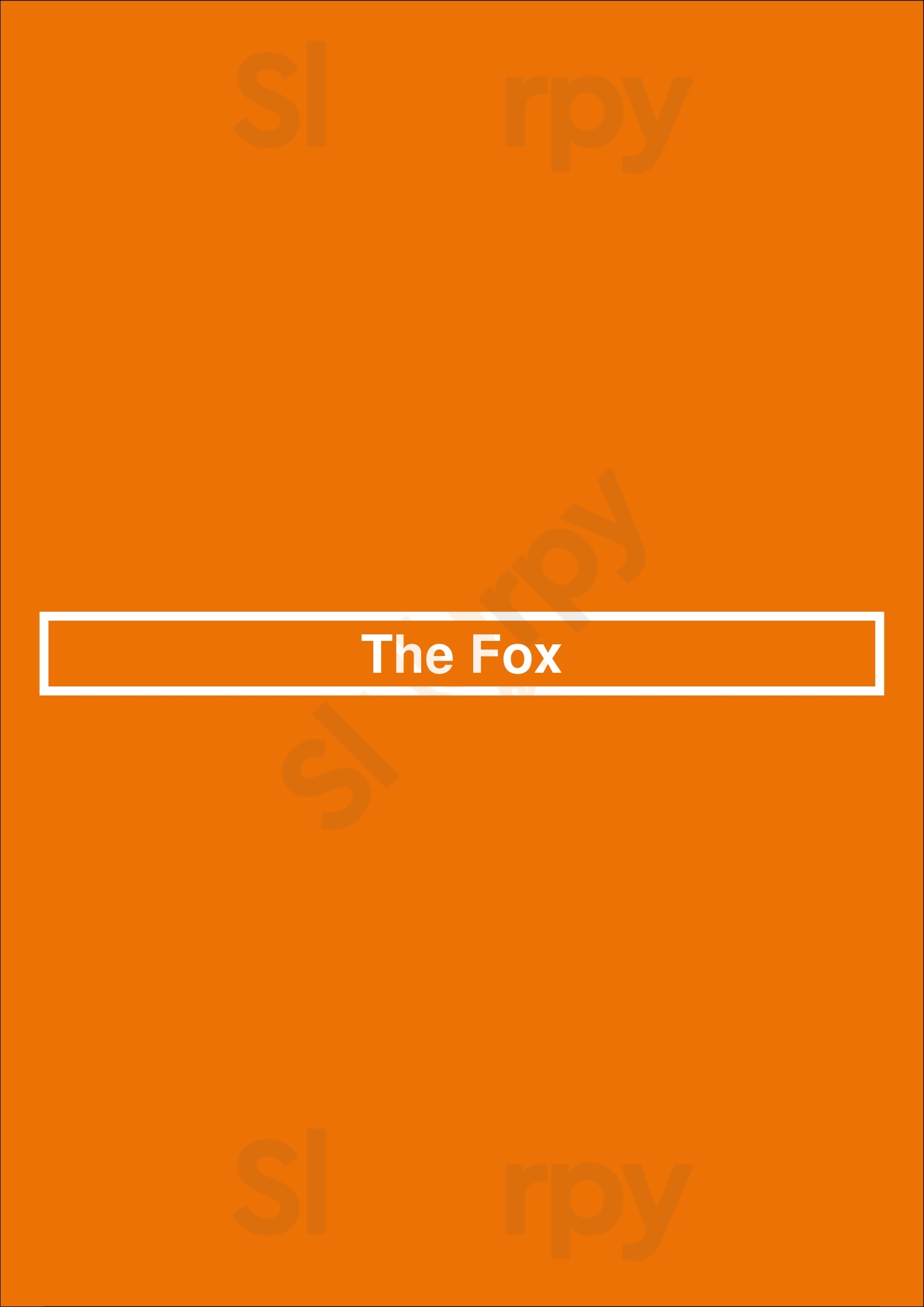 The Fox Voorburg Menu - 1