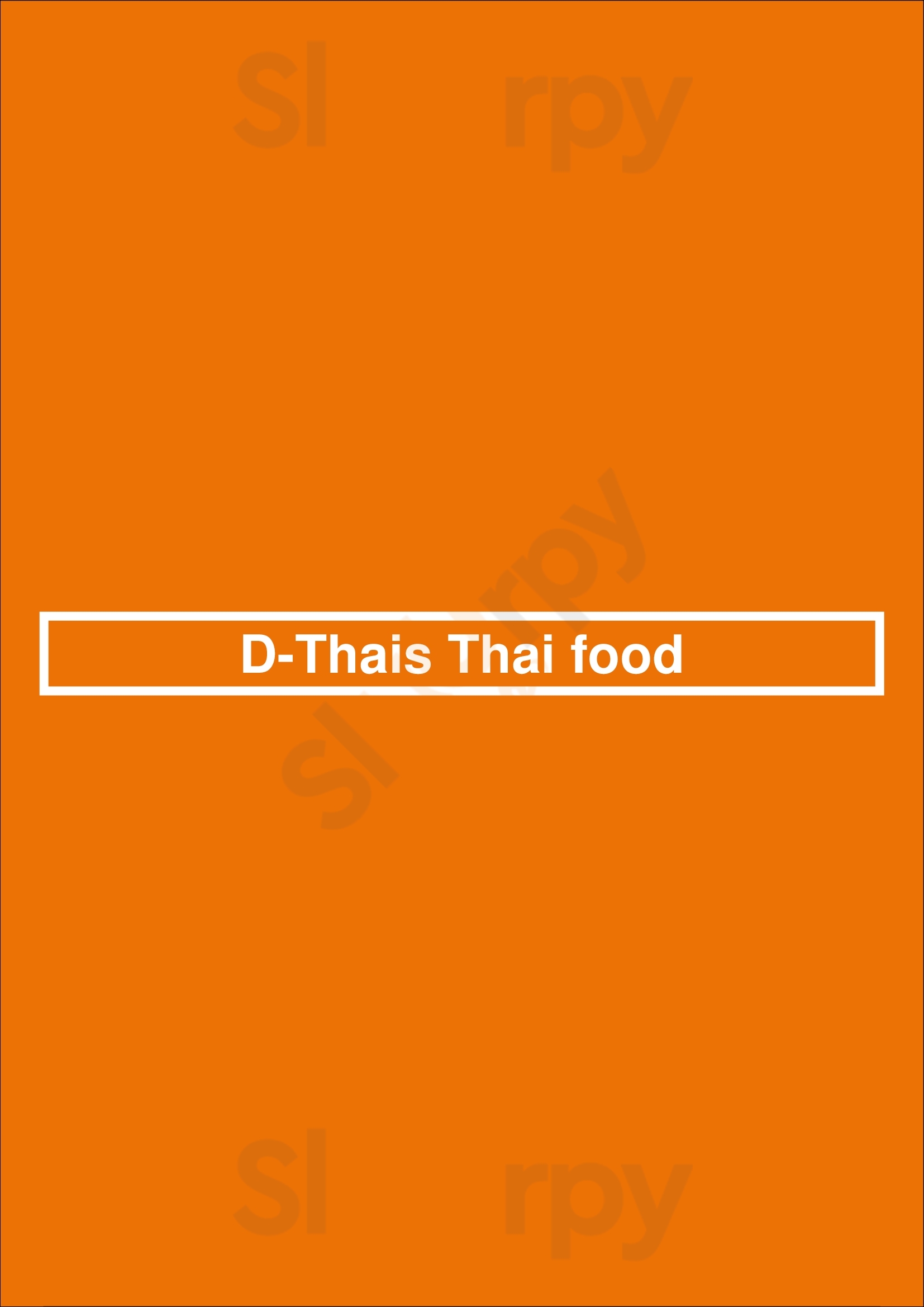 D-thais Thai Food Hilversum Menu - 1