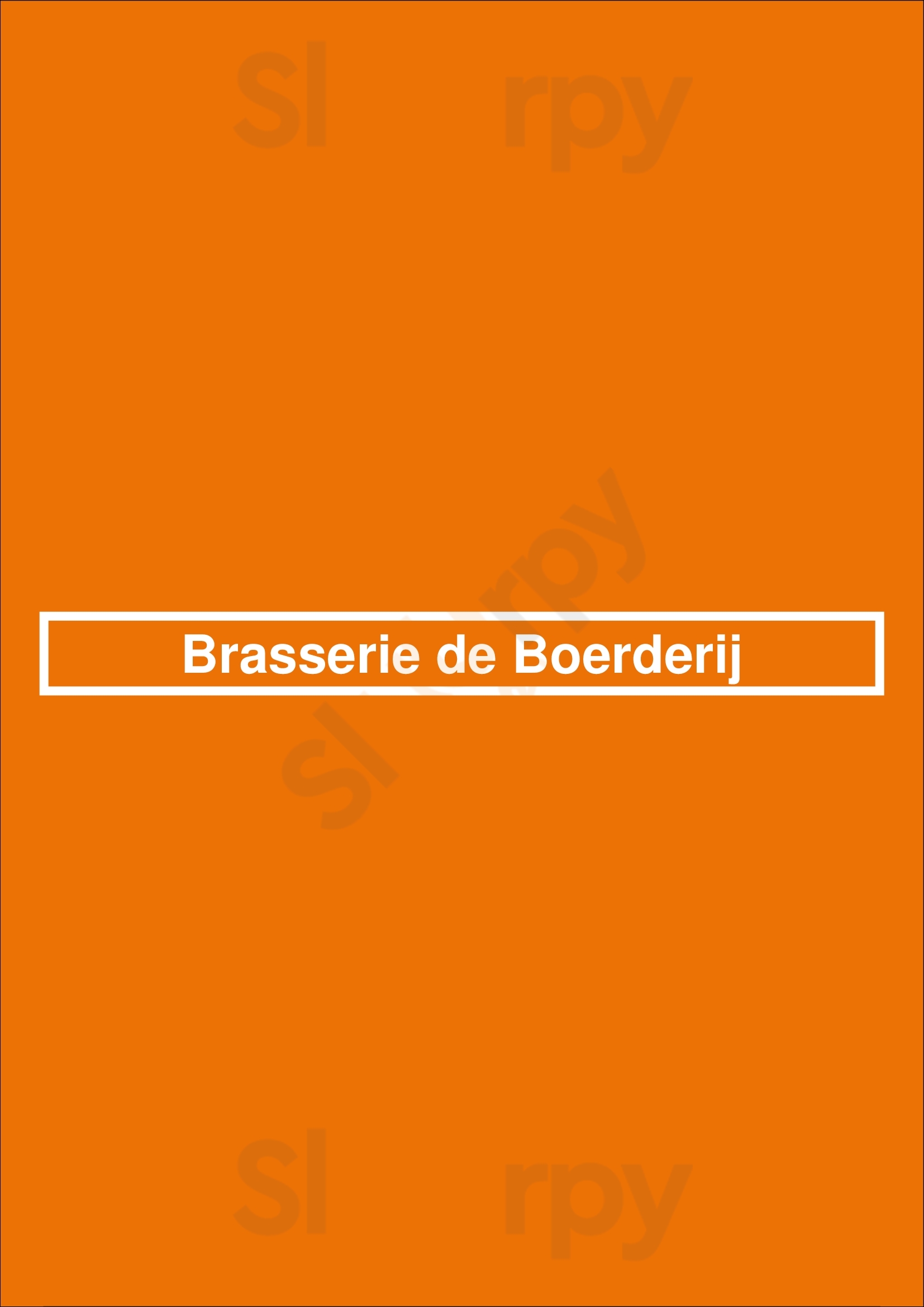 Brasserie De Boerderij Arnhem Menu - 1