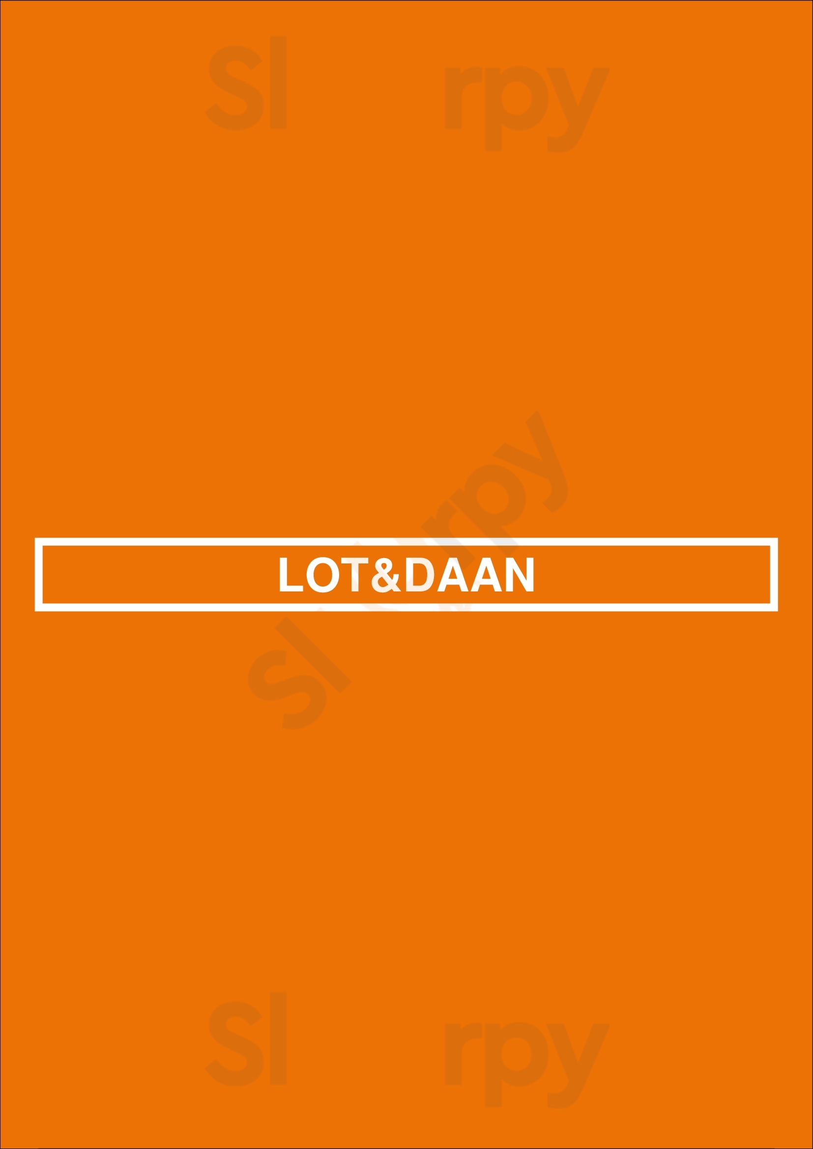 Lot&daan Rotterdam Menu - 1