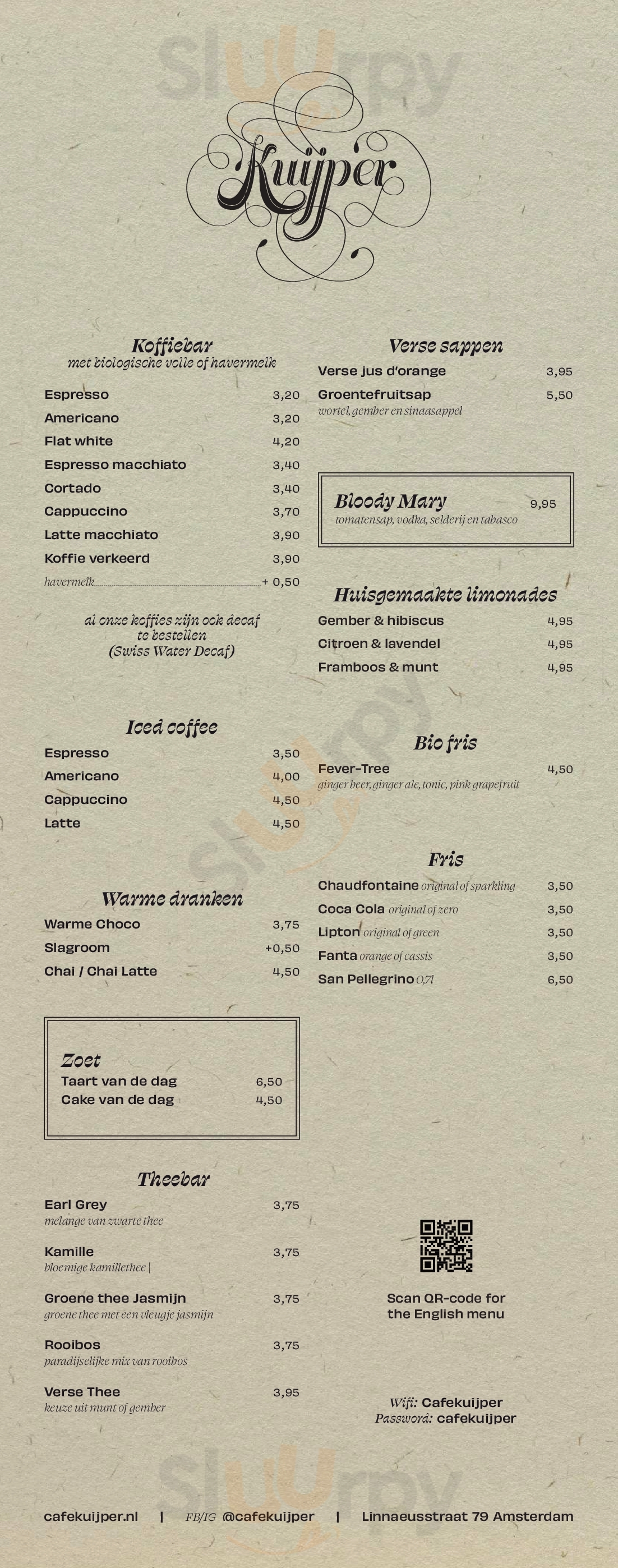 Cafe Kuijper Amsterdam Menu - 1