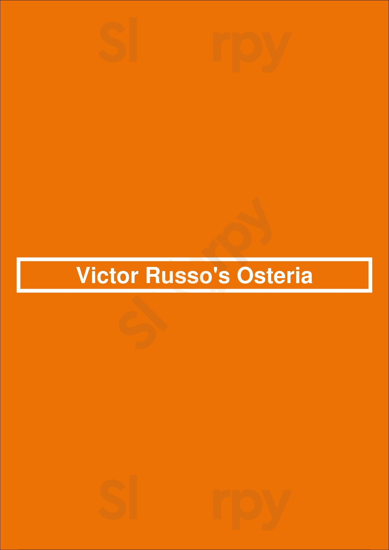 Victor Russo's Osteria Leiden Menu - 1