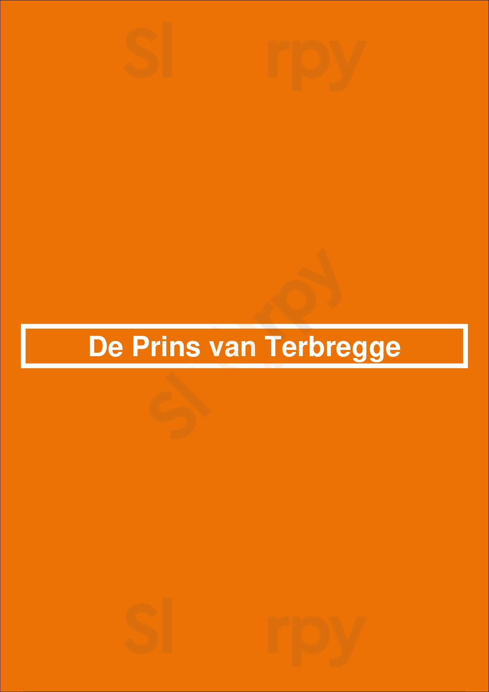 De Prins Van Terbregge Rotterdam Menu - 1