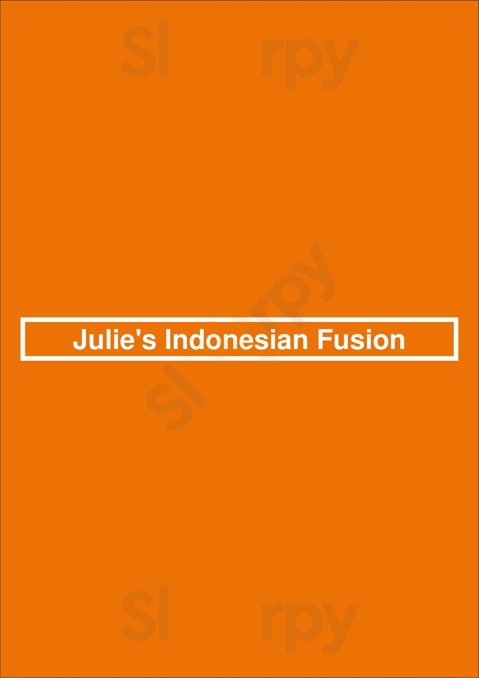 Julie's Indonesian Fusion Amersfoort Menu - 1