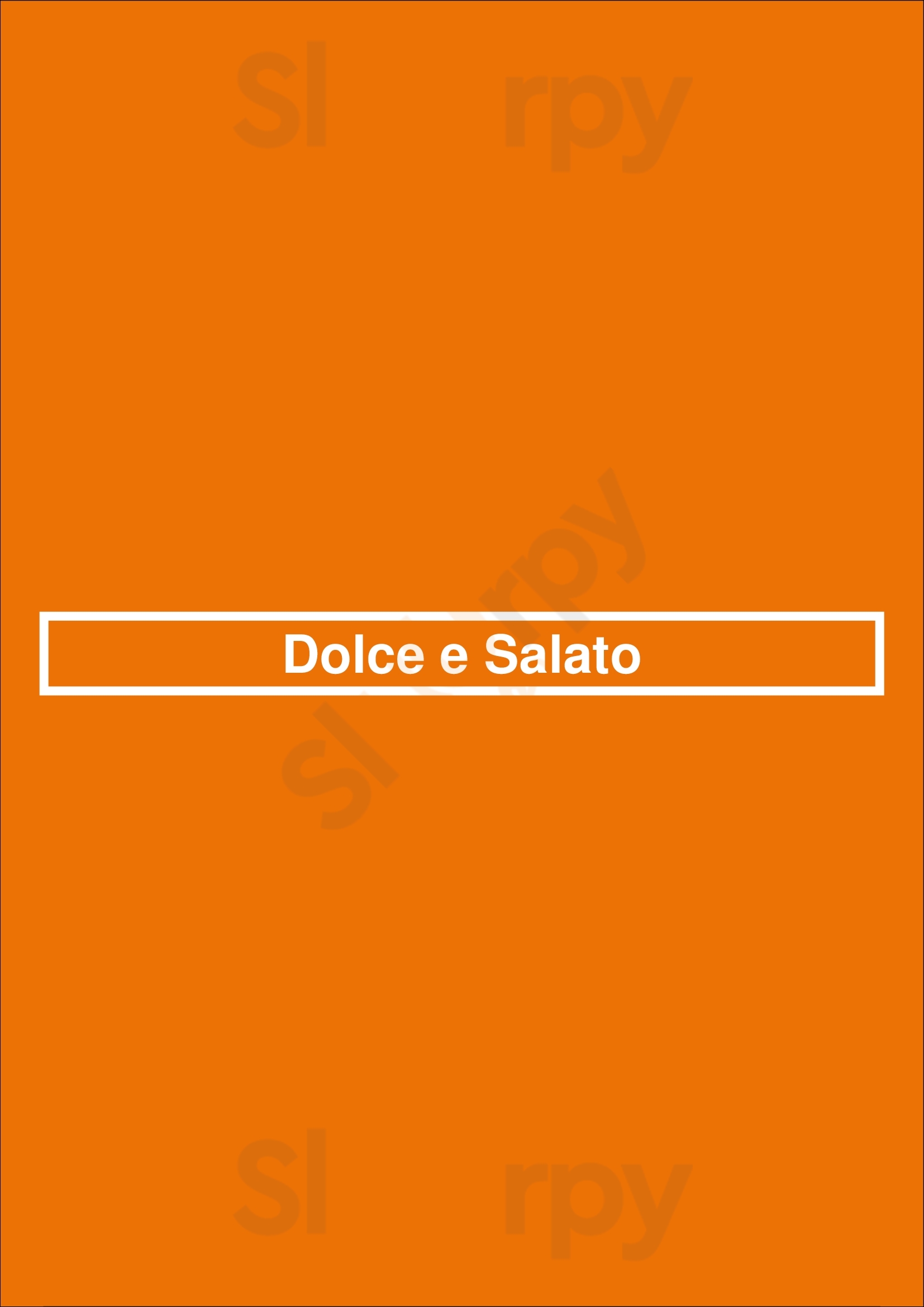 Dolce E Salato Breda Menu - 1