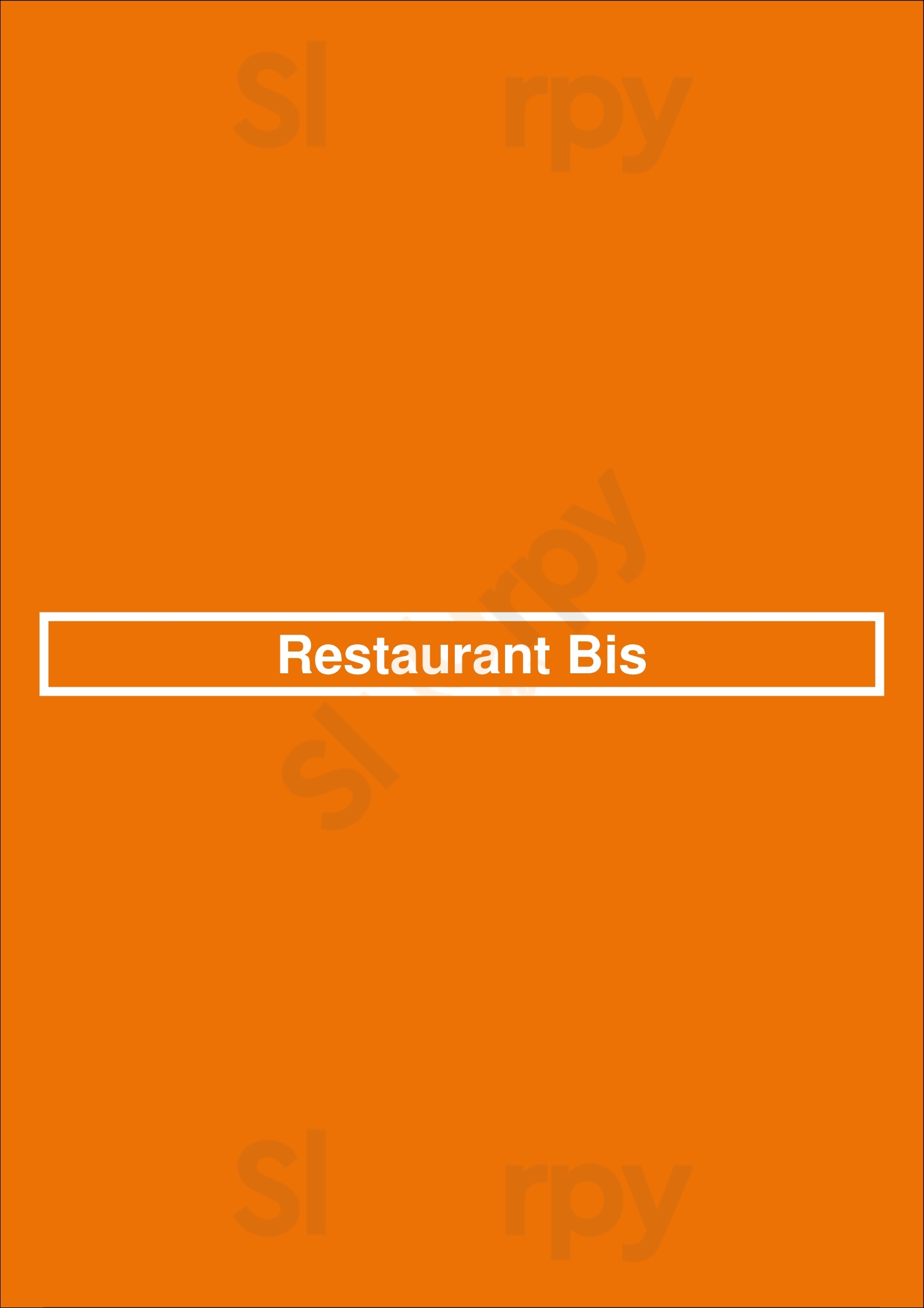 Restaurant Bis Utrecht Menu - 1