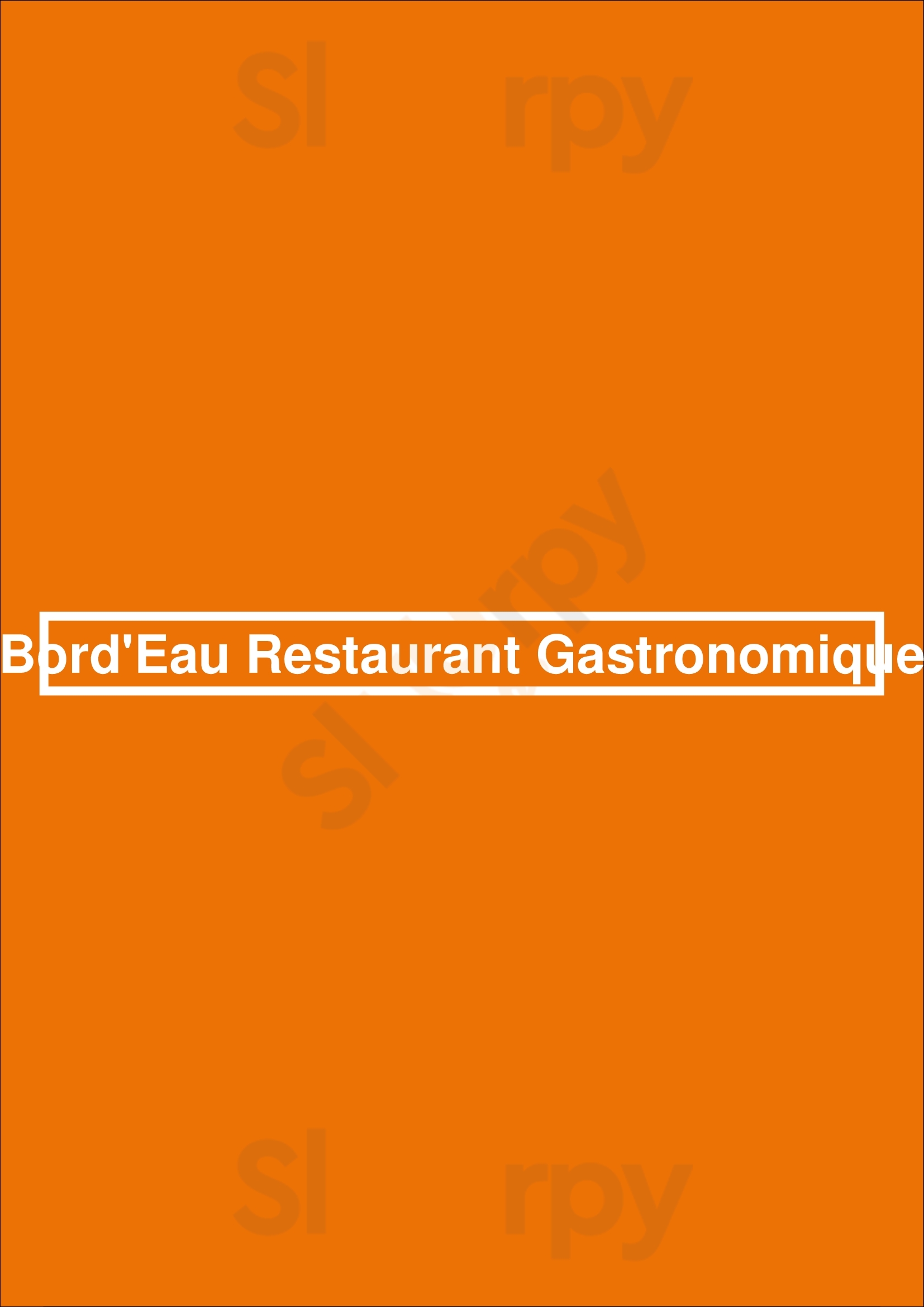 Bord'eau Restaurant Gastronomique Amsterdam Menu - 1
