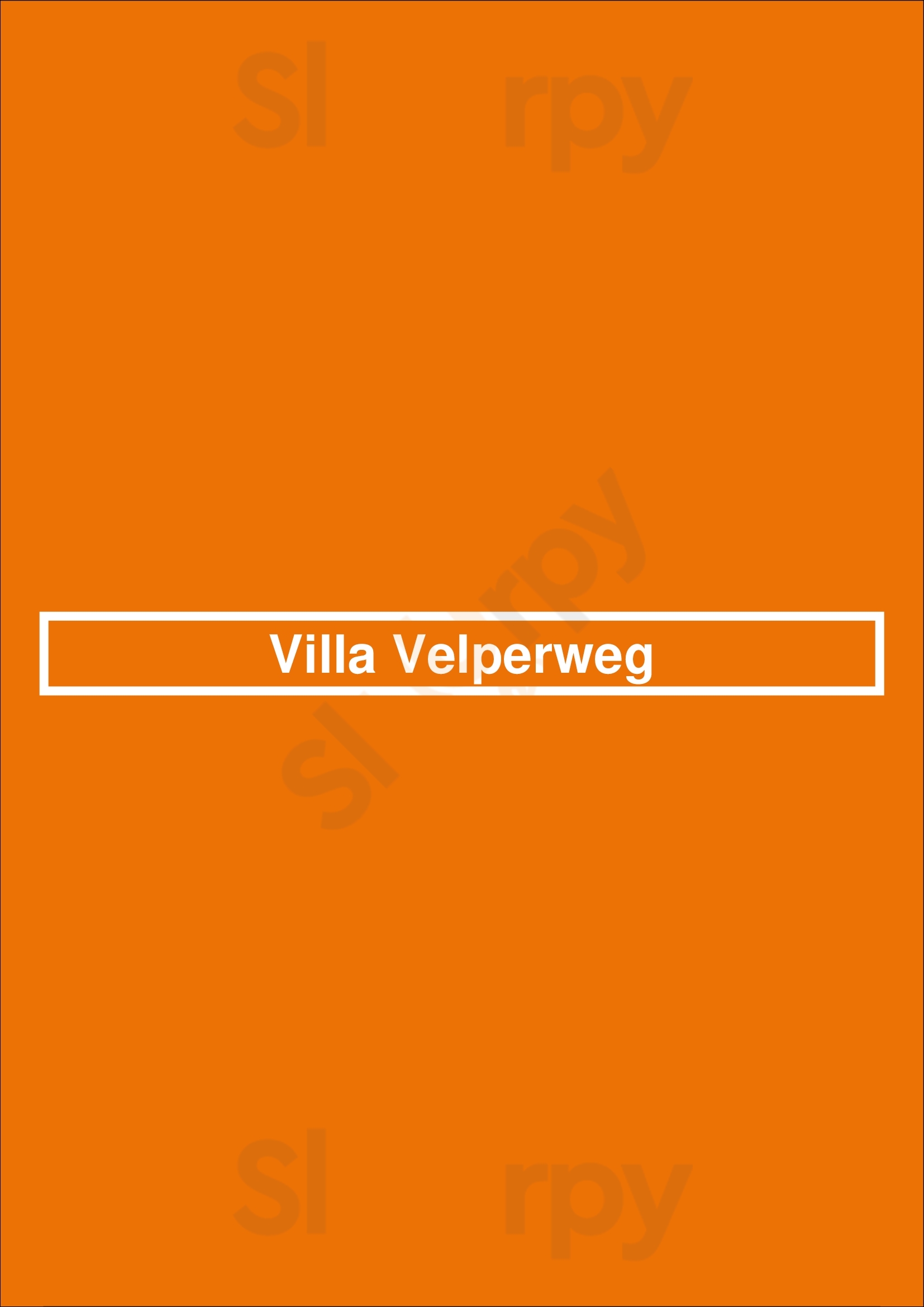 Villa Velperweg Arnhem Menu - 1