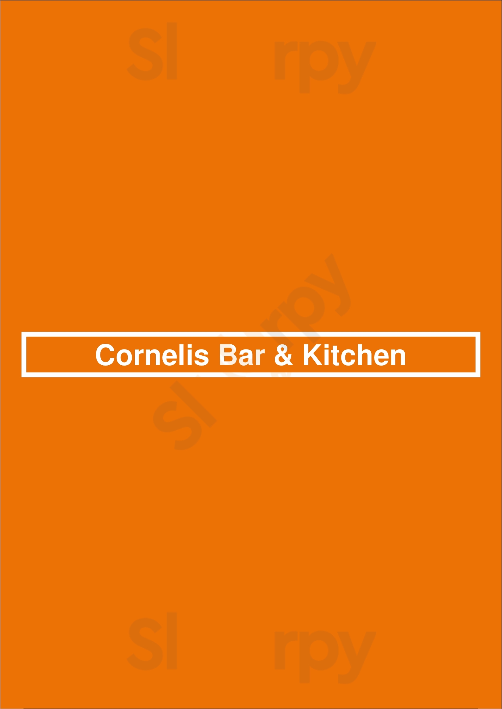 Cornelis Bar & Kitchen Rotterdam Menu - 1