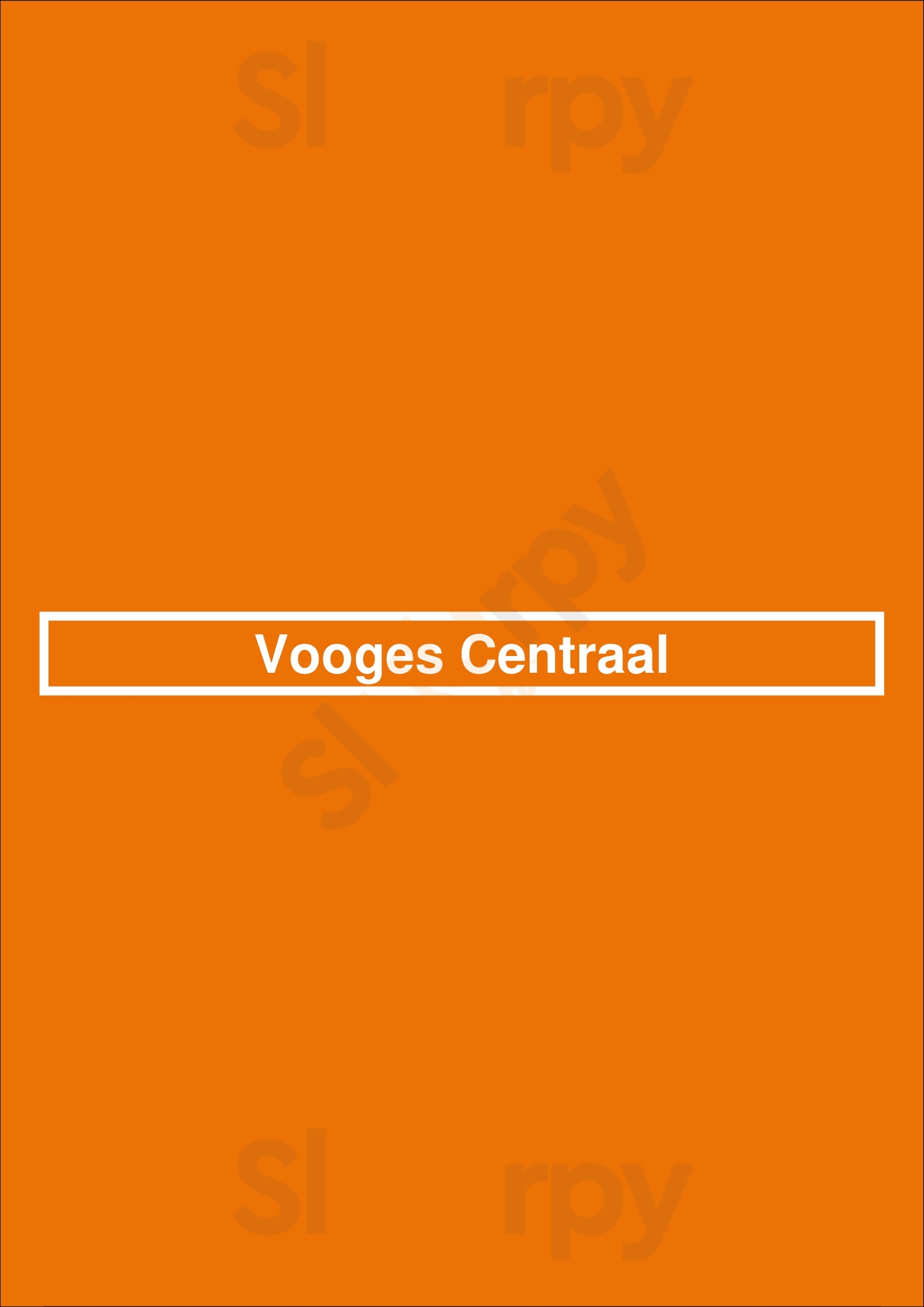 Vooges Centraal Haarlem Menu - 1
