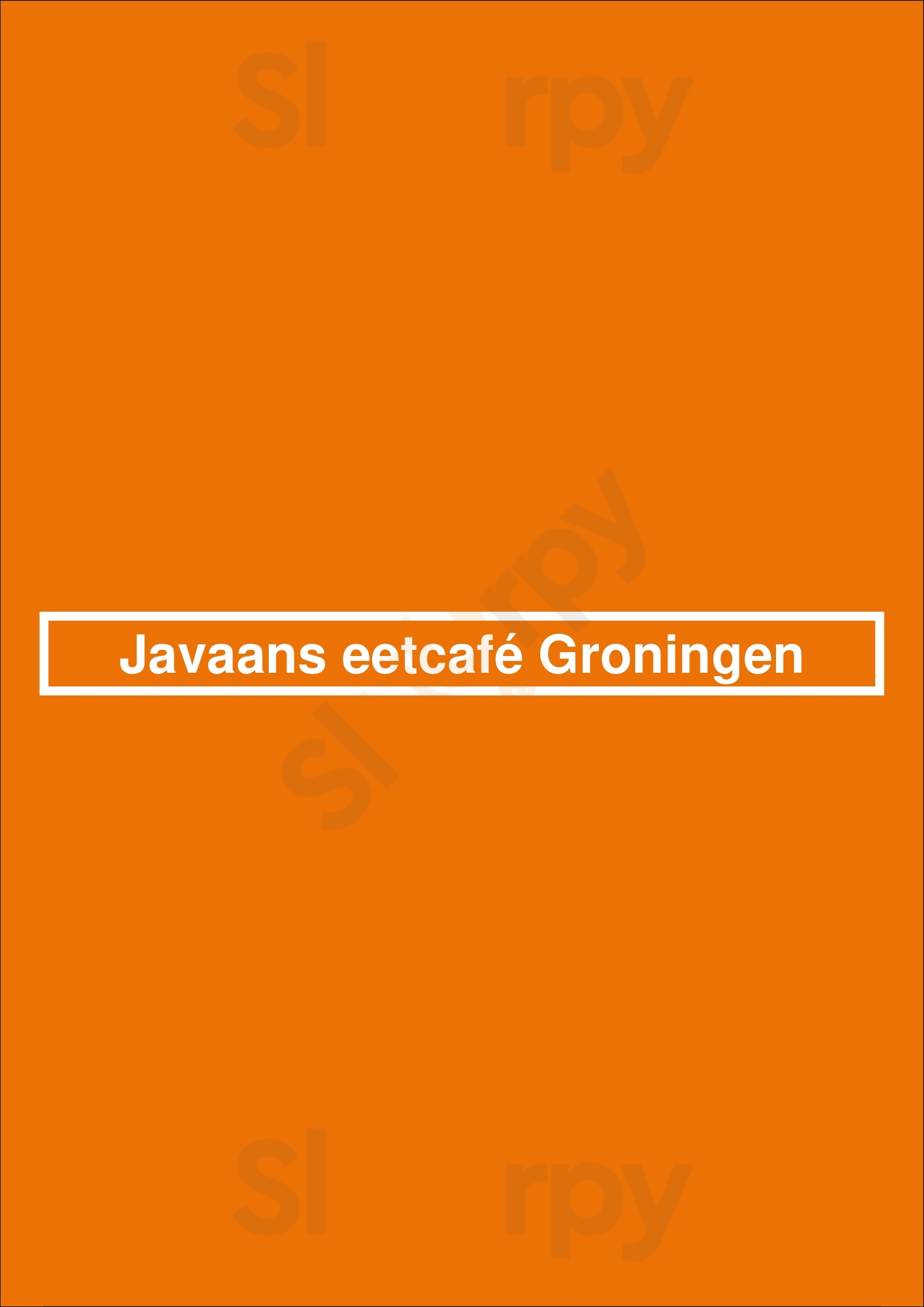 Javaans Eetcafé Groningen Groningen Menu - 1