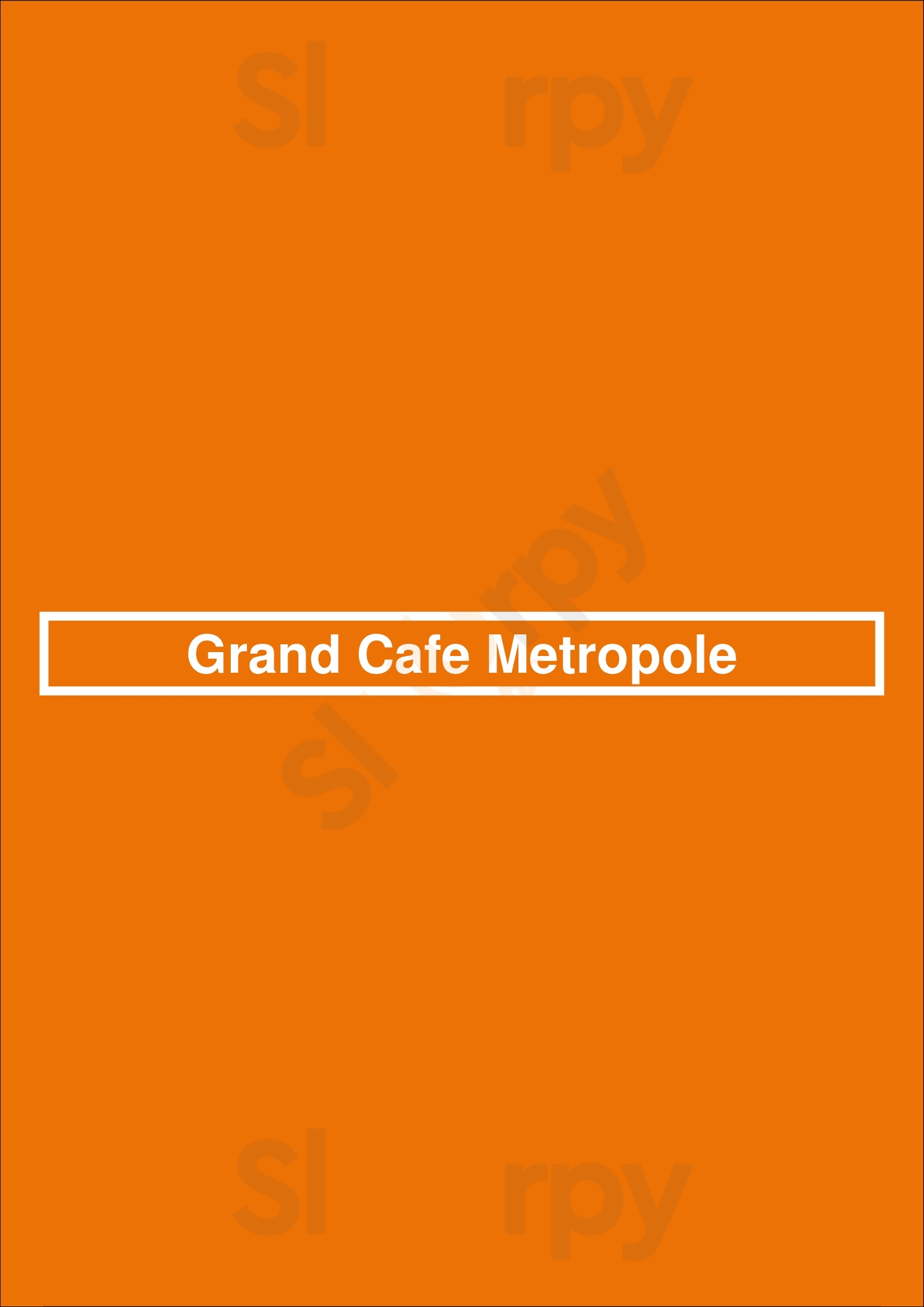 Grand Cafe Metropole Arnhem Menu - 1