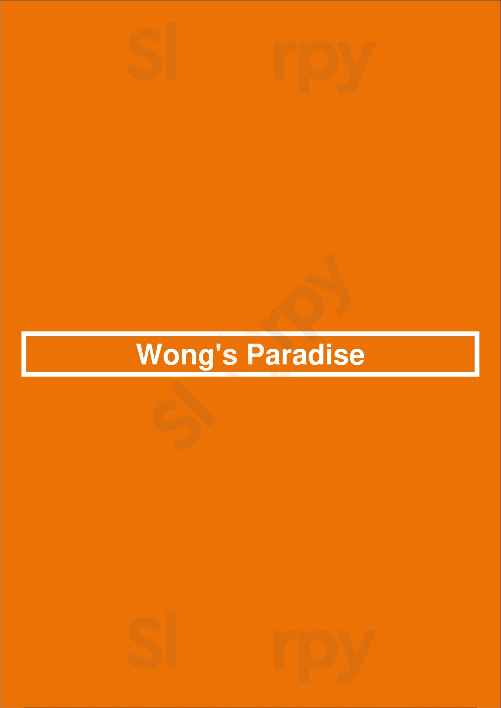 Wong's Paradise Arnhem Menu - 1