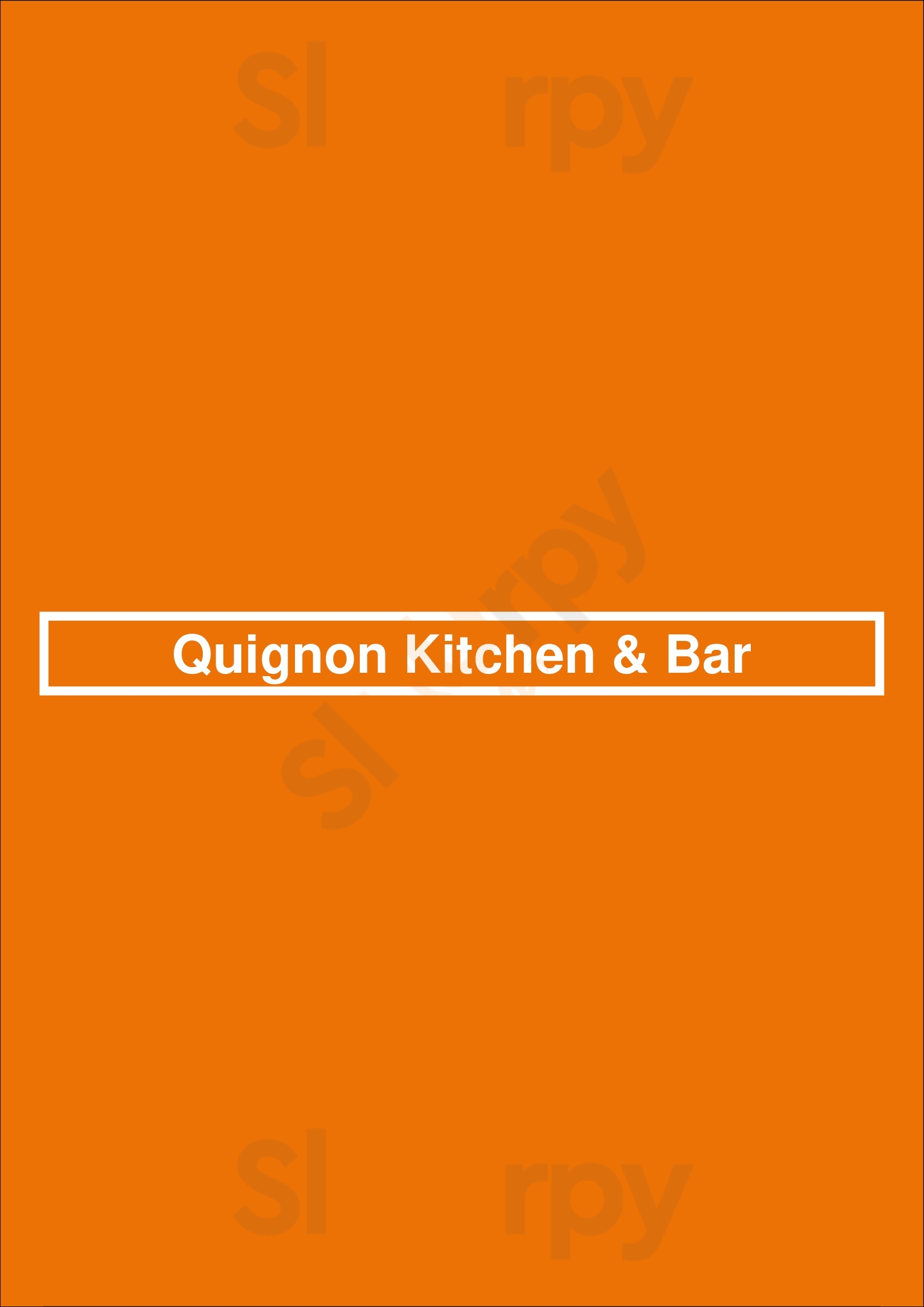 Quignon Kitchen & Bar Utrecht Menu - 1