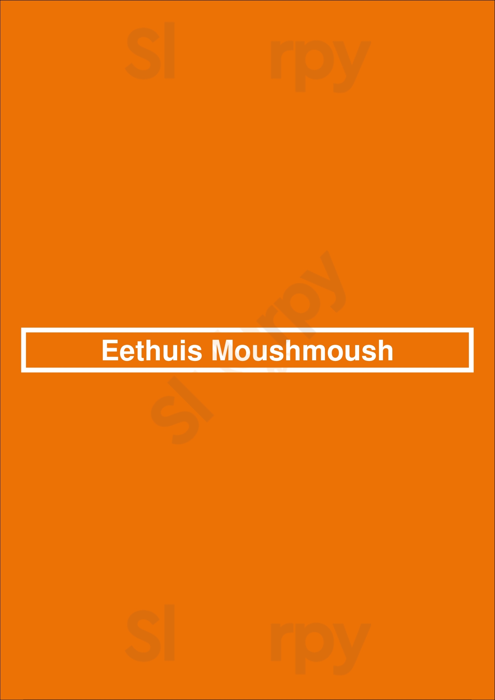 Eethuis Moushmoush Arnhem Menu - 1