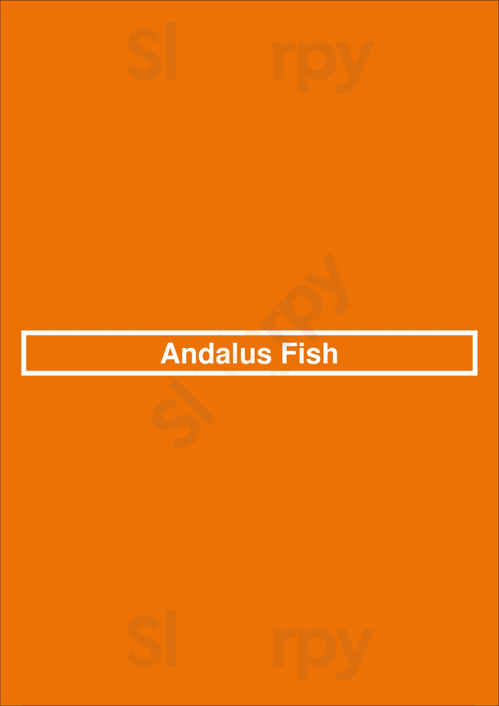 Andalus Fish Rotterdam Menu - 1