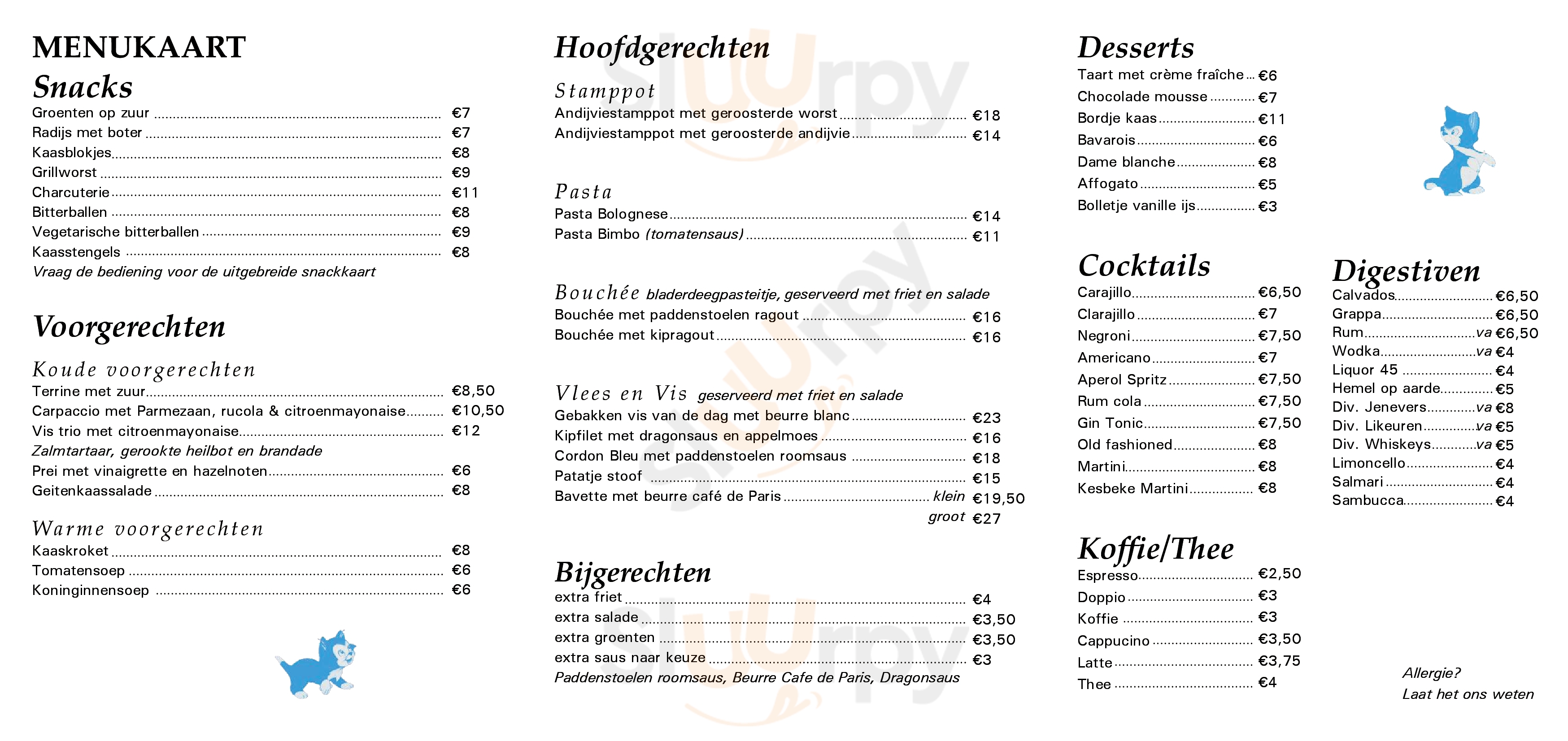 De Reiger Amsterdam Menu - 1
