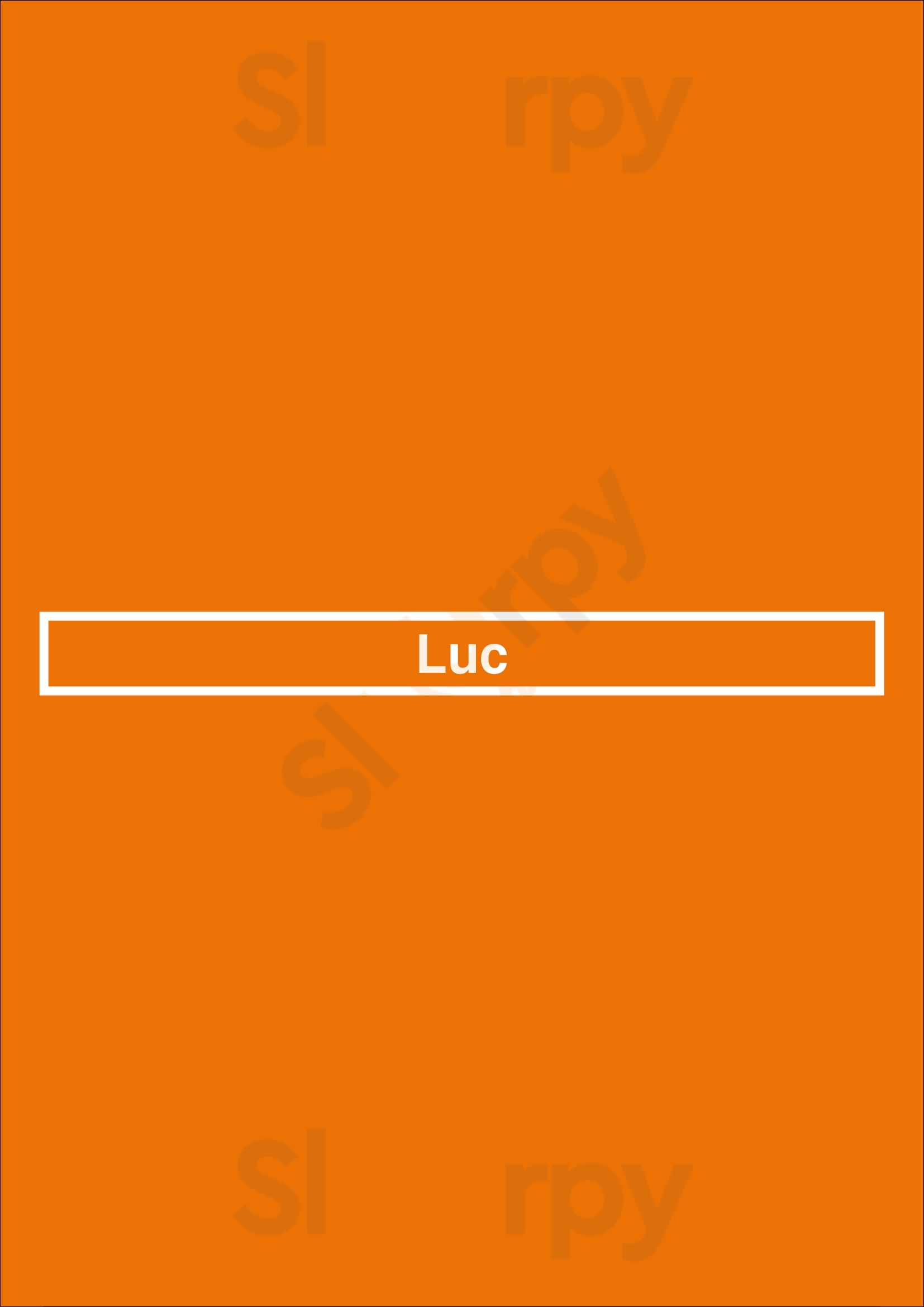 Luc Utrecht Menu - 1
