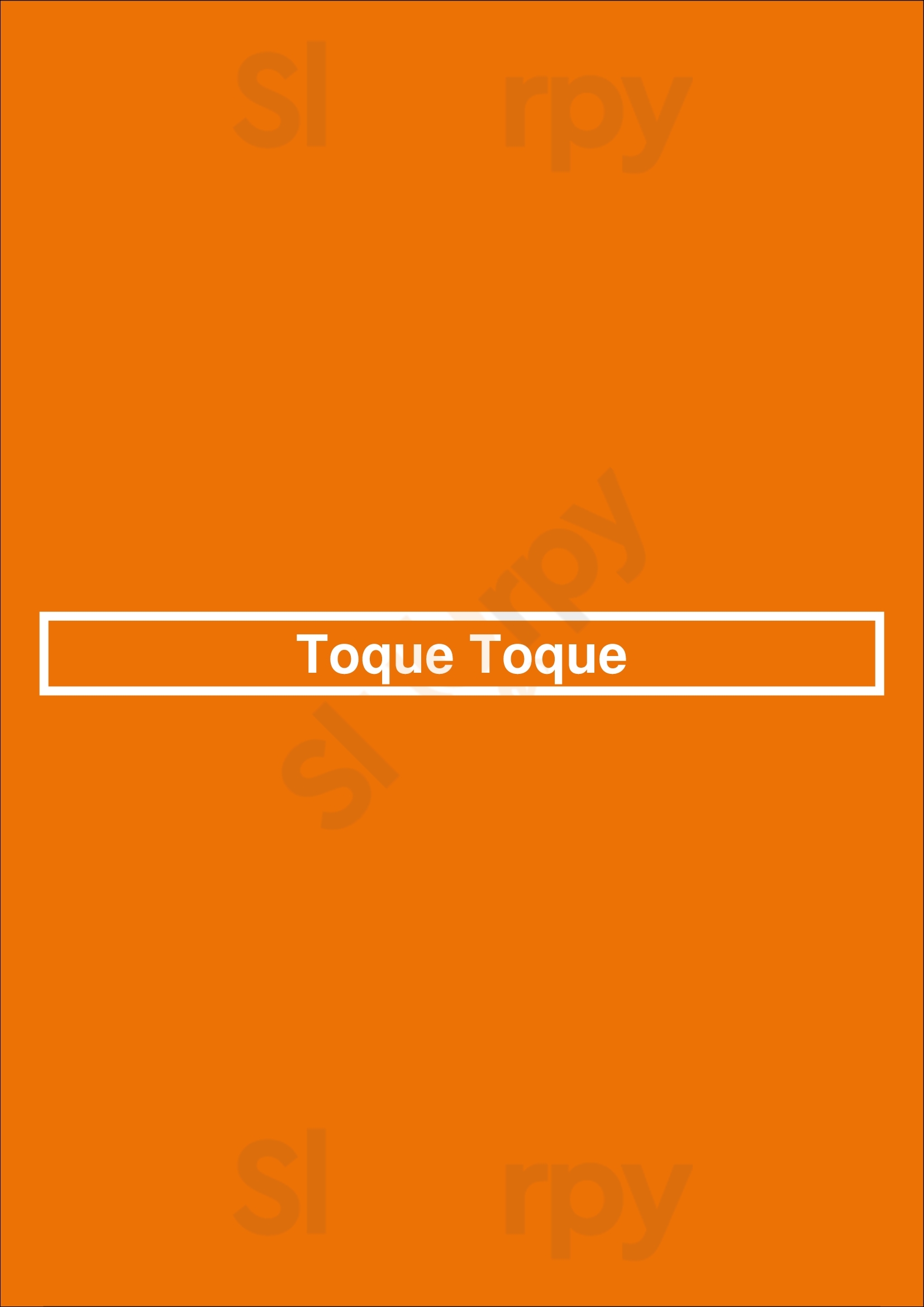 Toque Toque Utrecht Menu - 1
