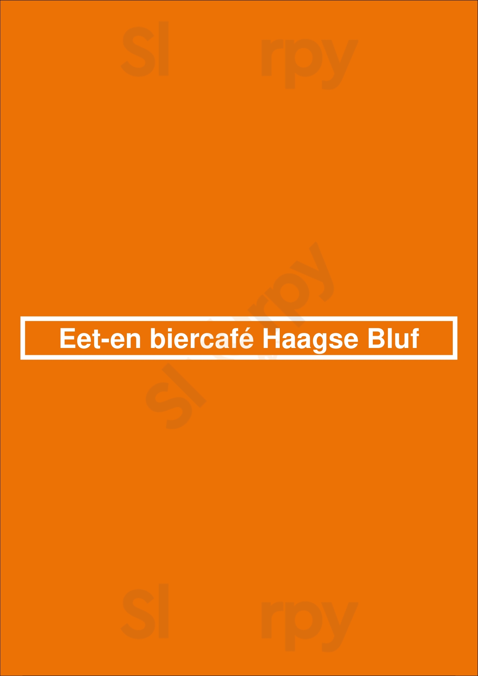 Eet-en Biercafé Haagse Bluf Rotterdam Menu - 1