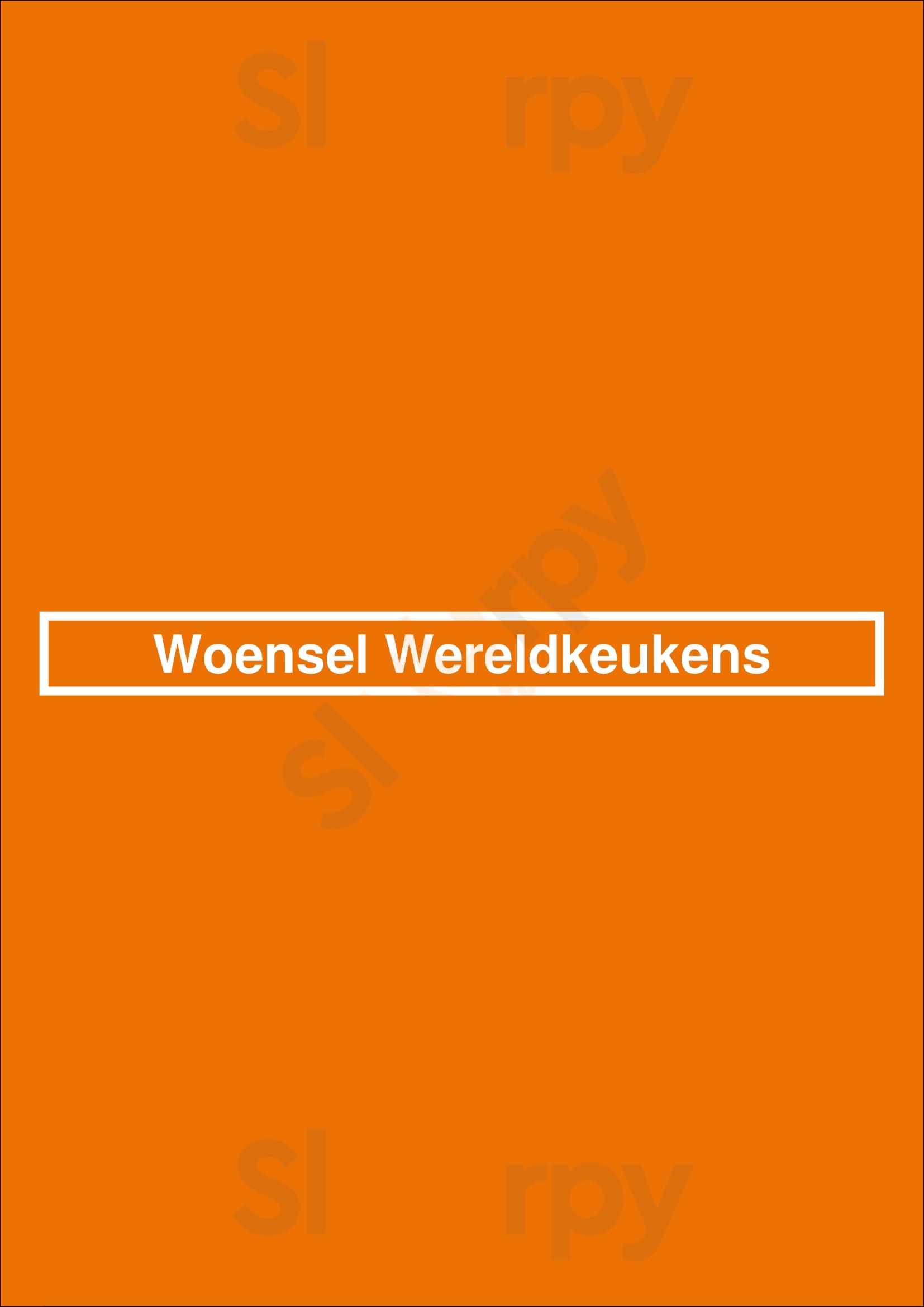 Woensel Wereldkeukens Eindhoven Menu - 1
