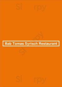 Bab Tomas Syrisch Restaurant menu