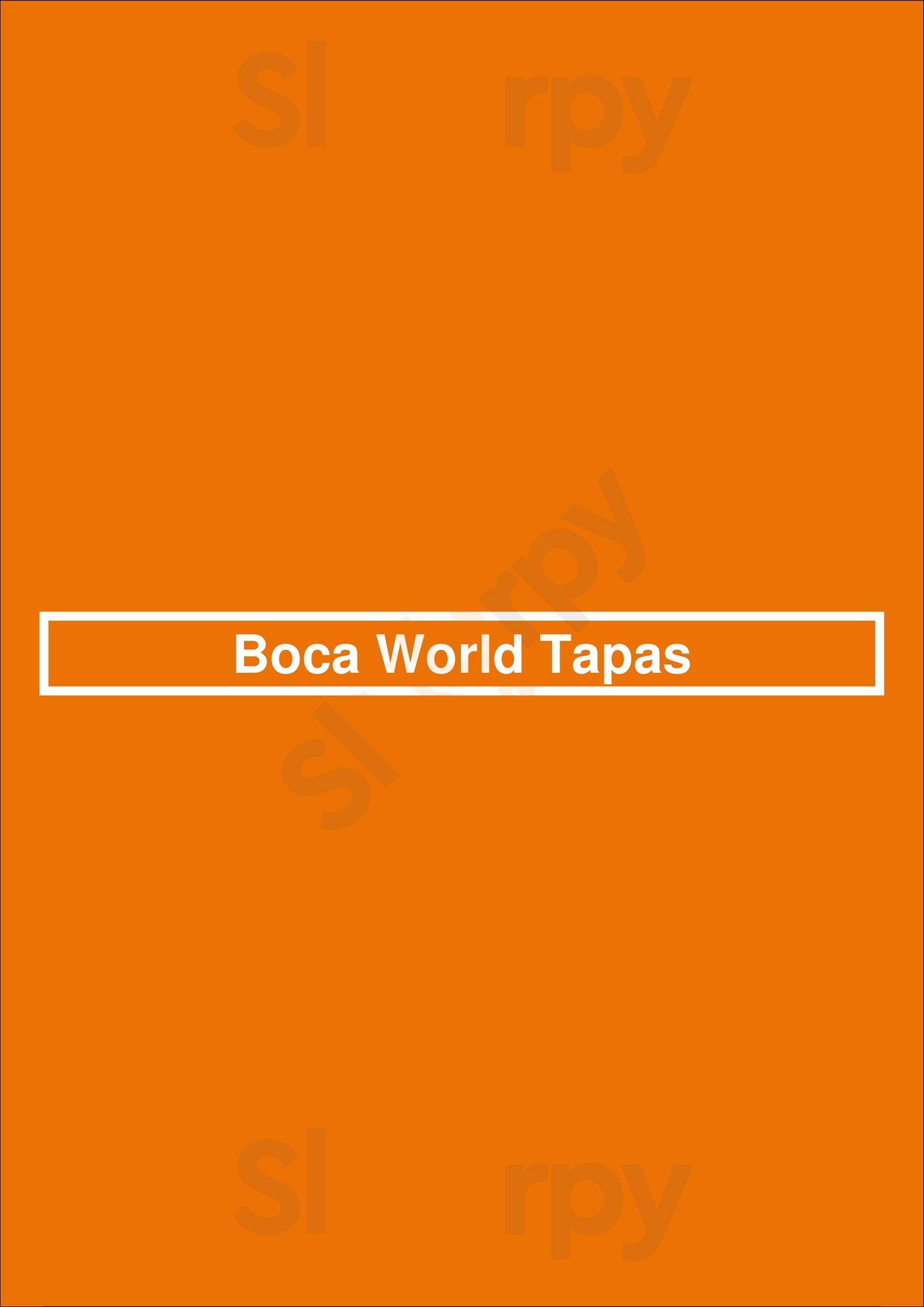 Boca World Tapas Haarlem Menu - 1