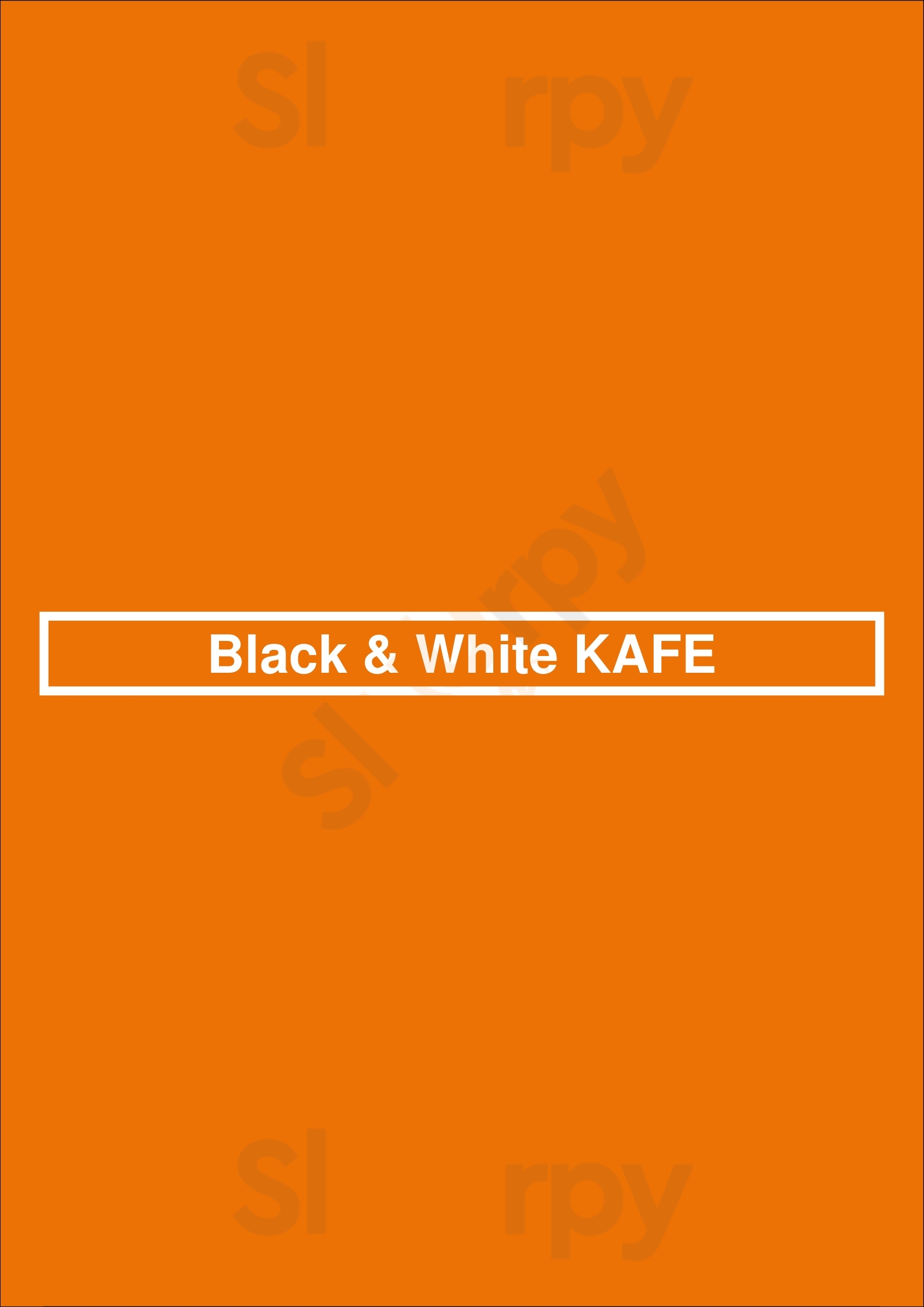 Black & White Kafe Breda Menu - 1