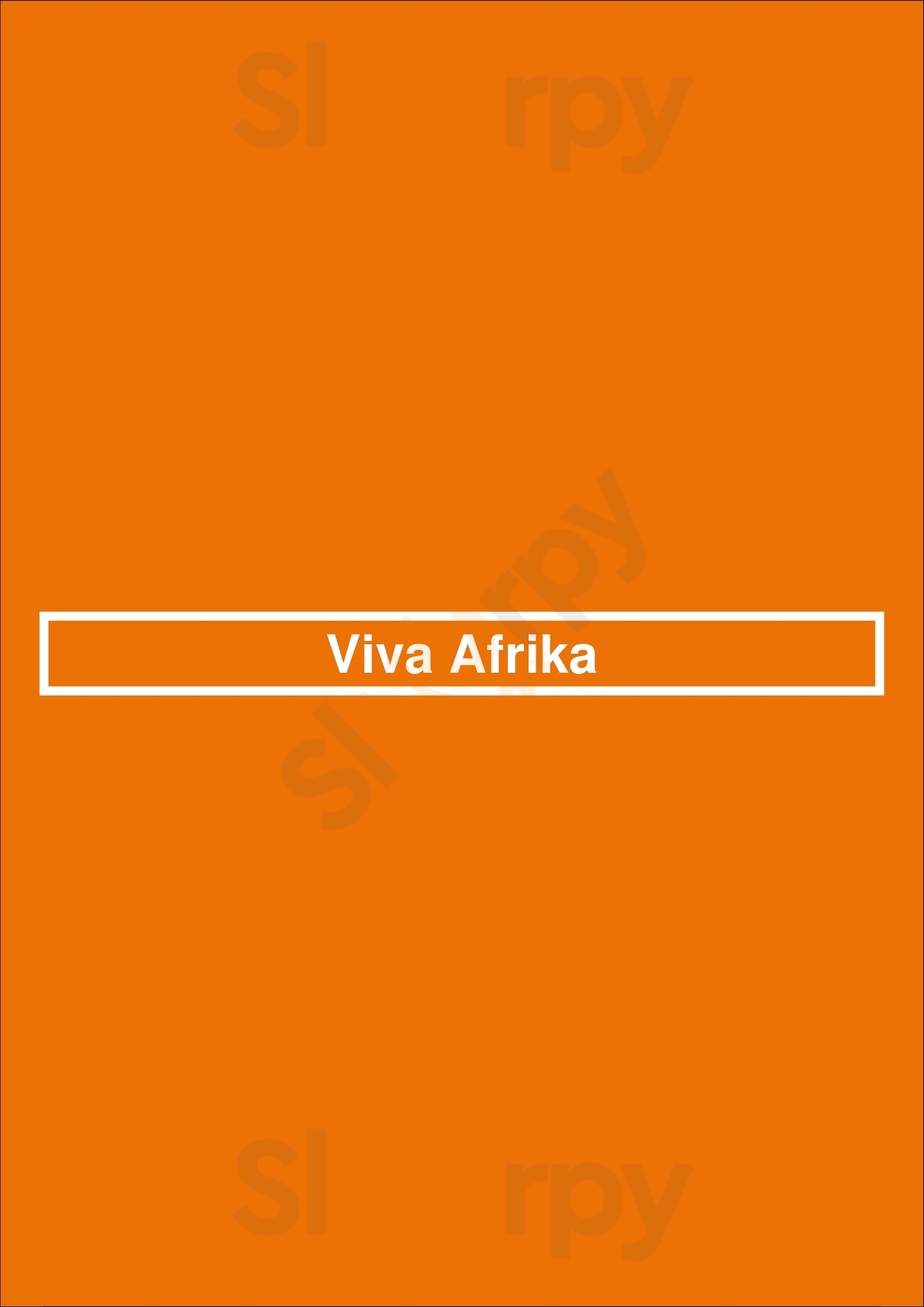 Viva Afrika Rotterdam Menu - 1
